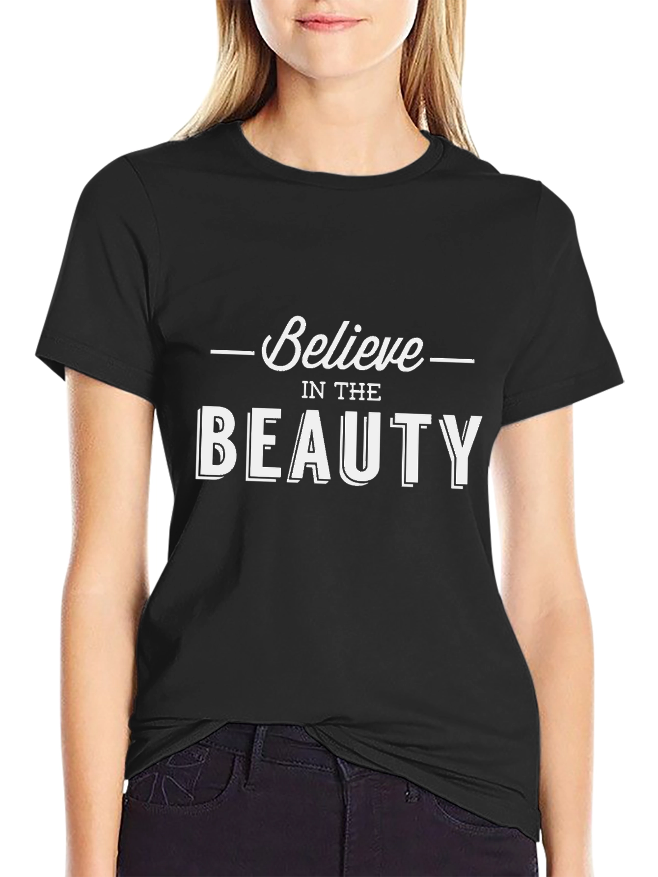 Believe in the Beauty Black Graphic Tee