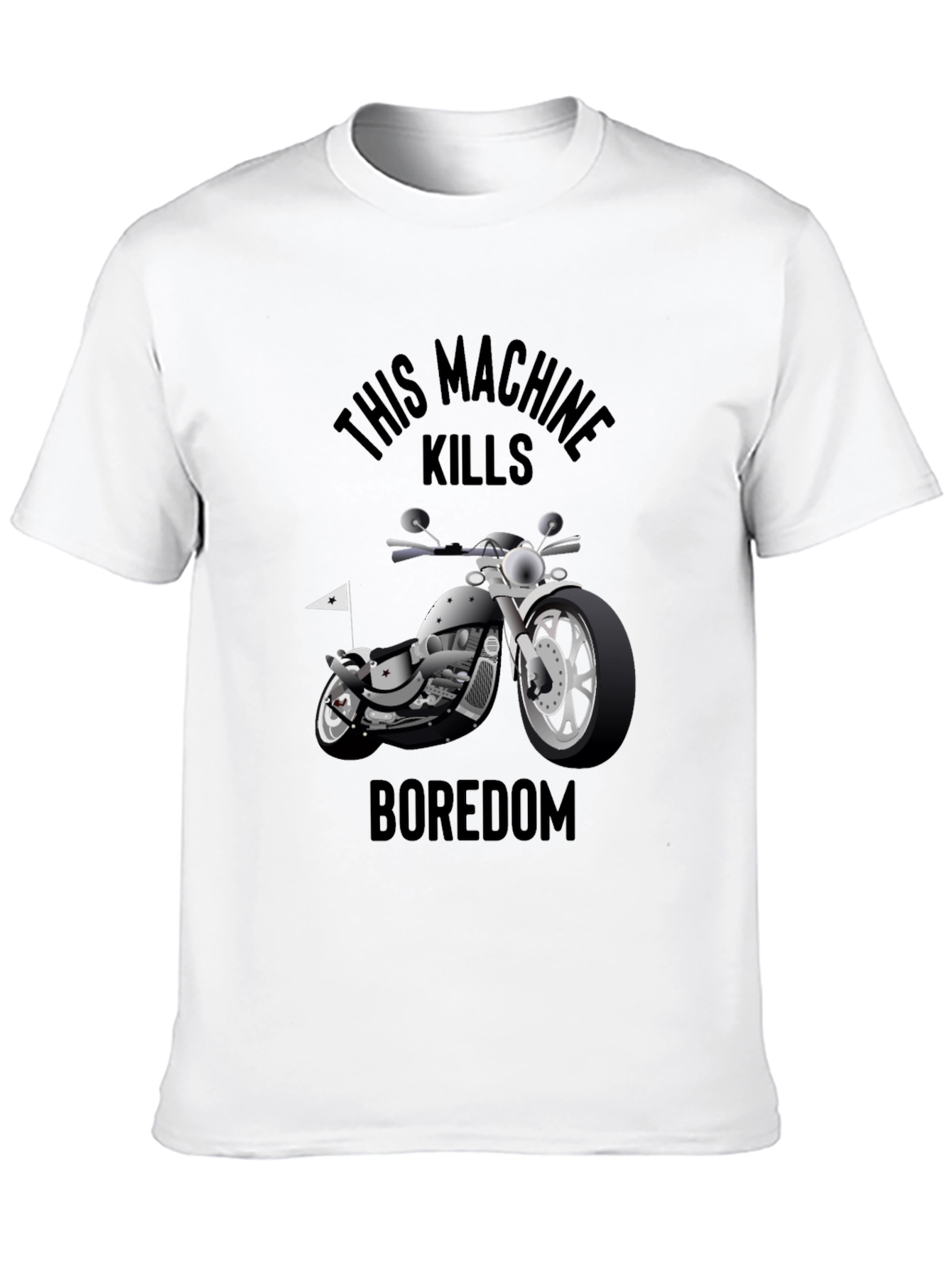 Motorcycle Kills Boredom Graphic T-Shirt