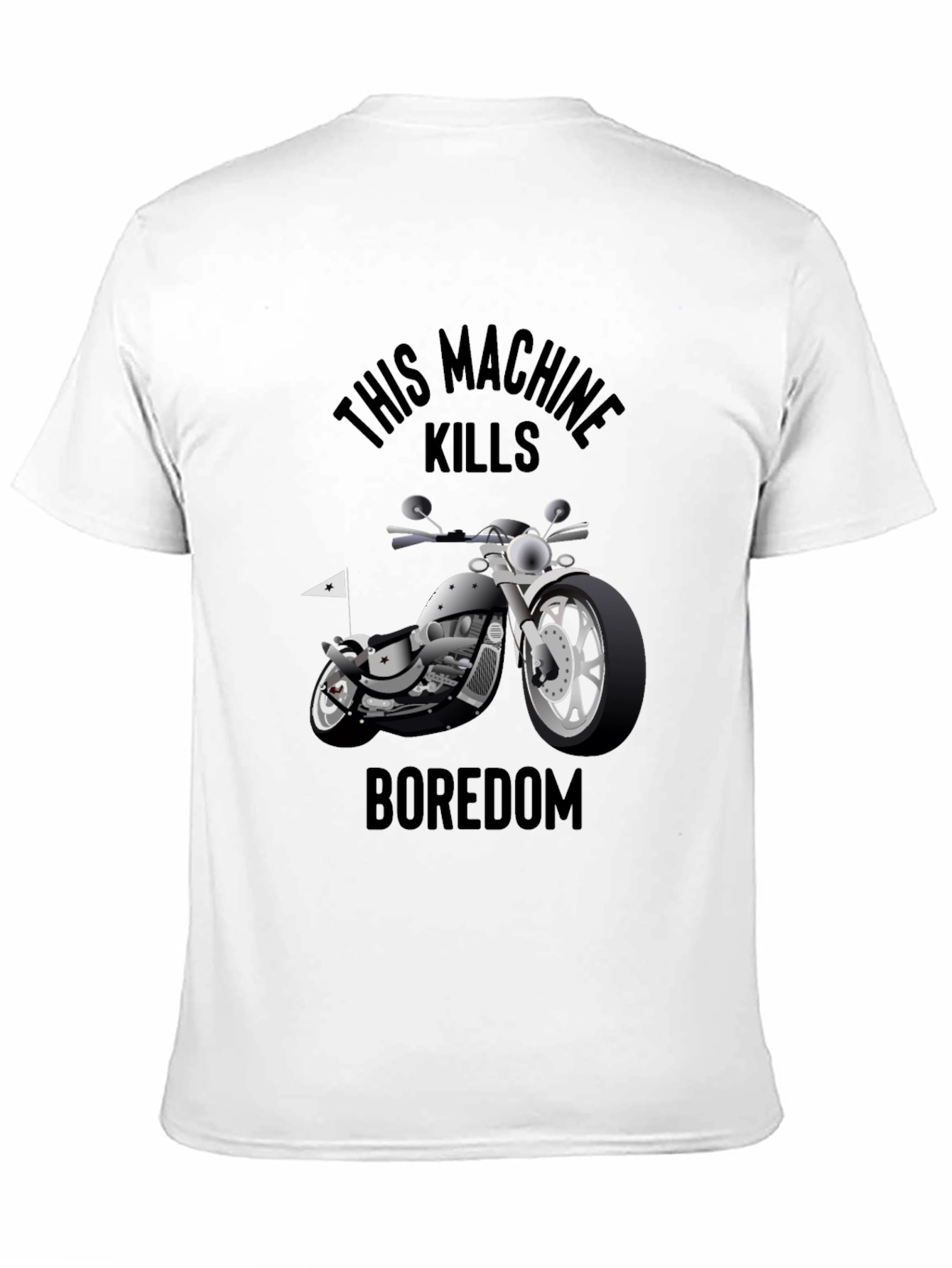 Motorcycle Kills Boredom Graphic T-Shirt