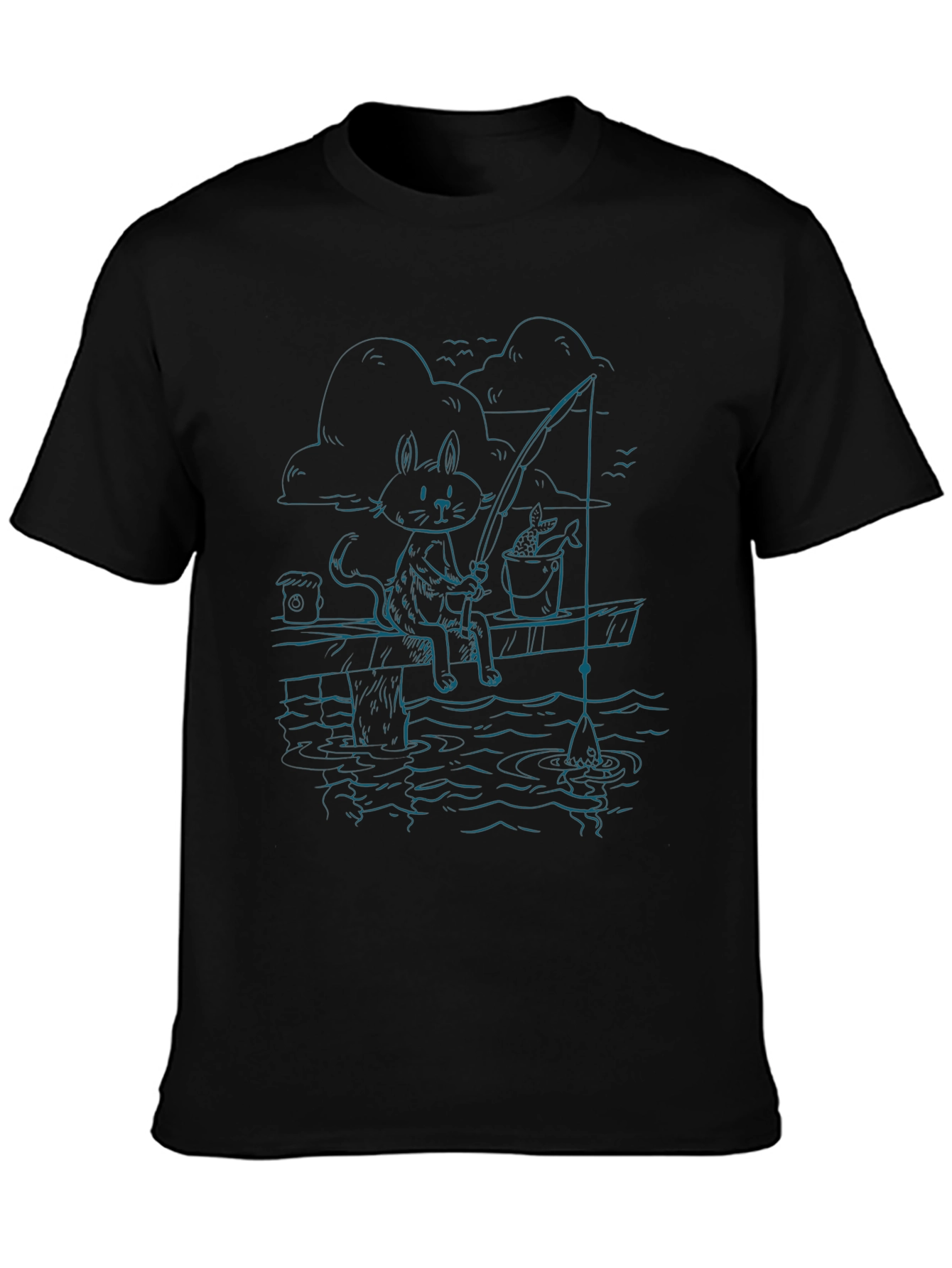Cat Fishing T-Shirt - Relaxed Fit