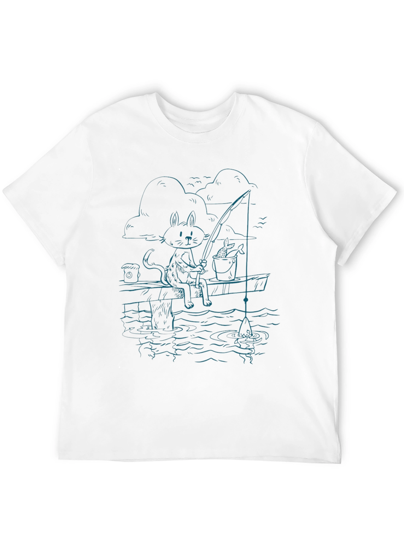 Cat Fishing T-Shirt - Relaxed Fit