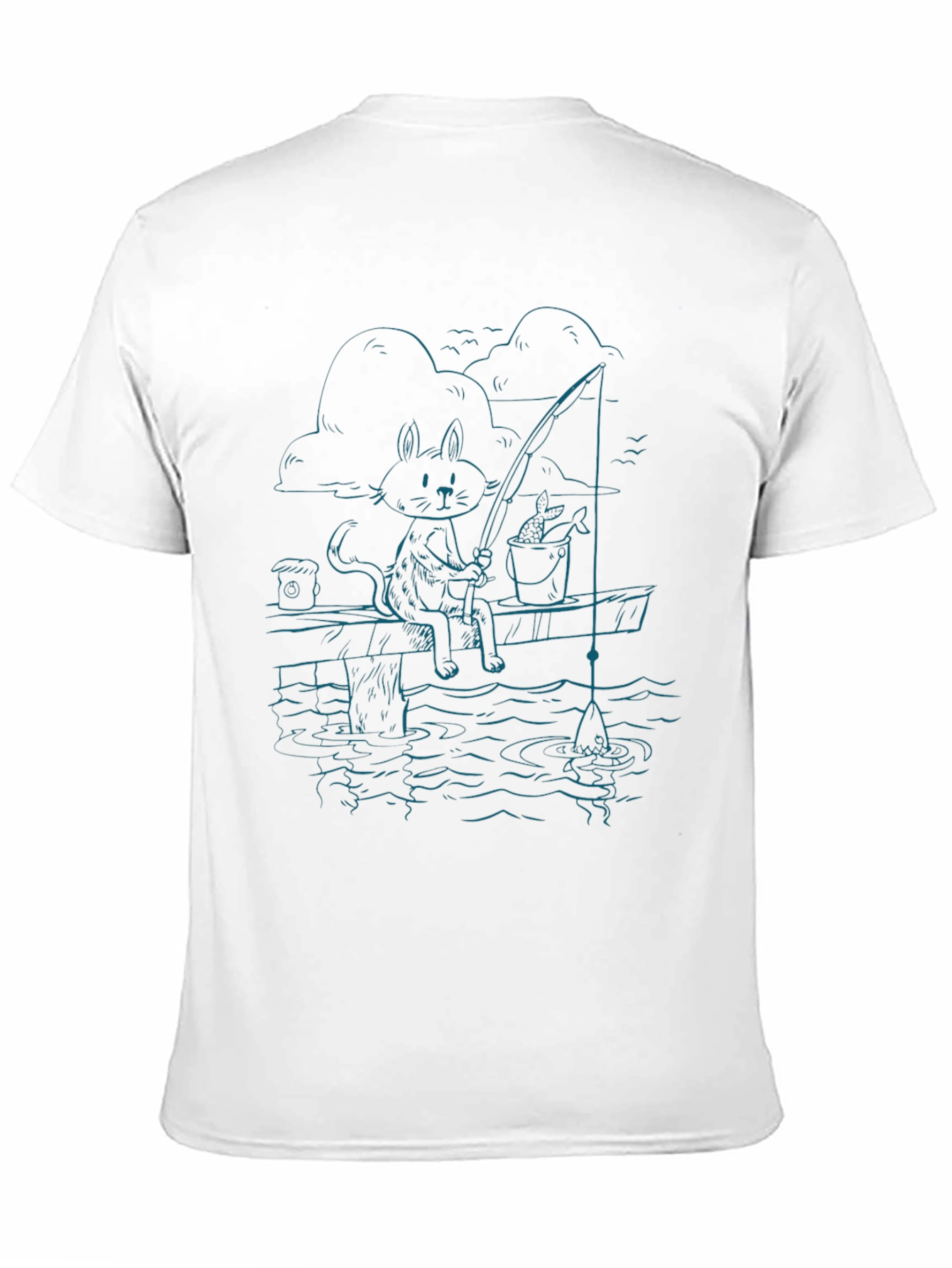 Cat Fishing T-Shirt - Relaxed Fit
