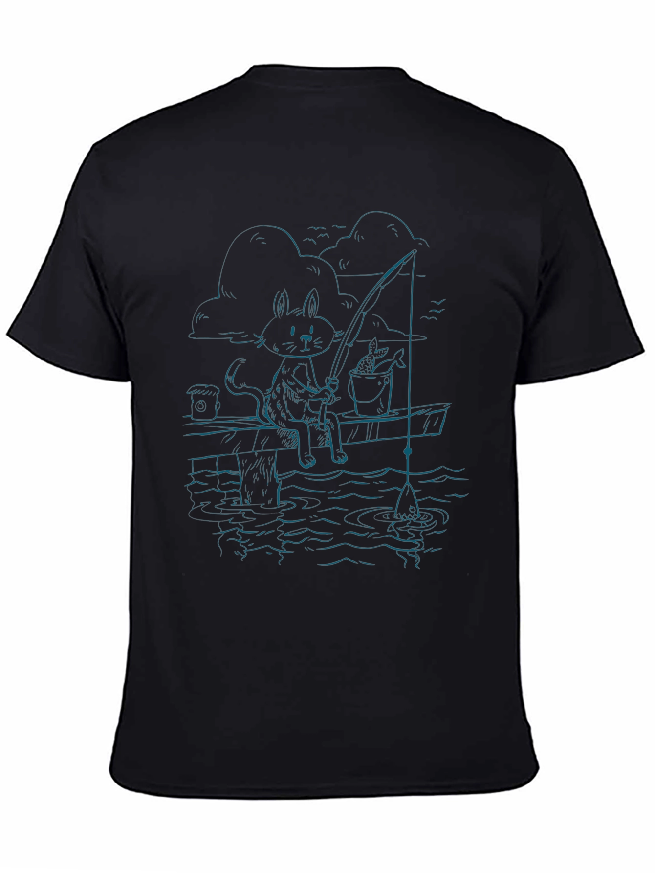 Cat Fishing T-Shirt - Relaxed Fit