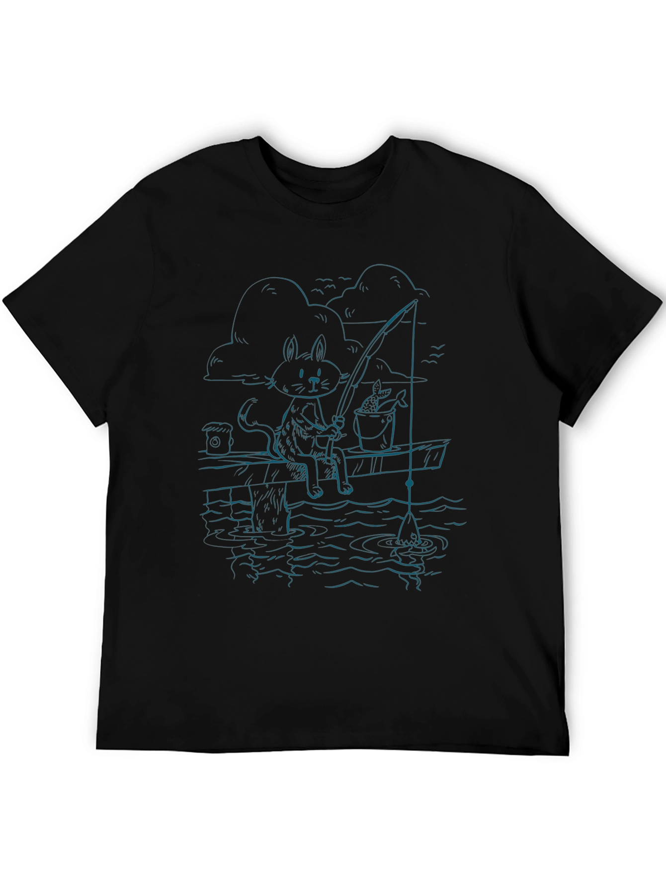 Cat Fishing T-Shirt - Relaxed Fit