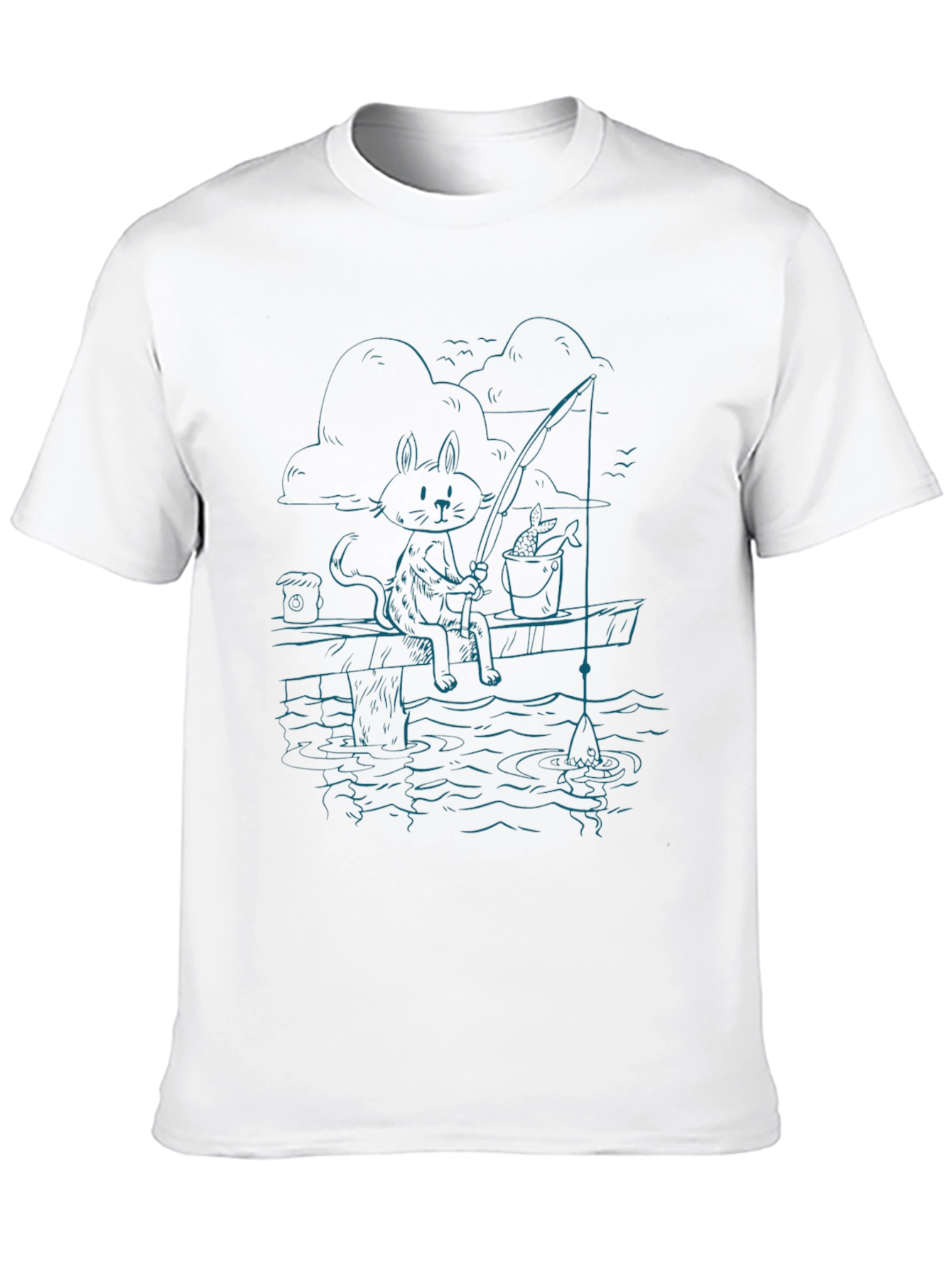 Cat Fishing T-Shirt - Relaxed Fit