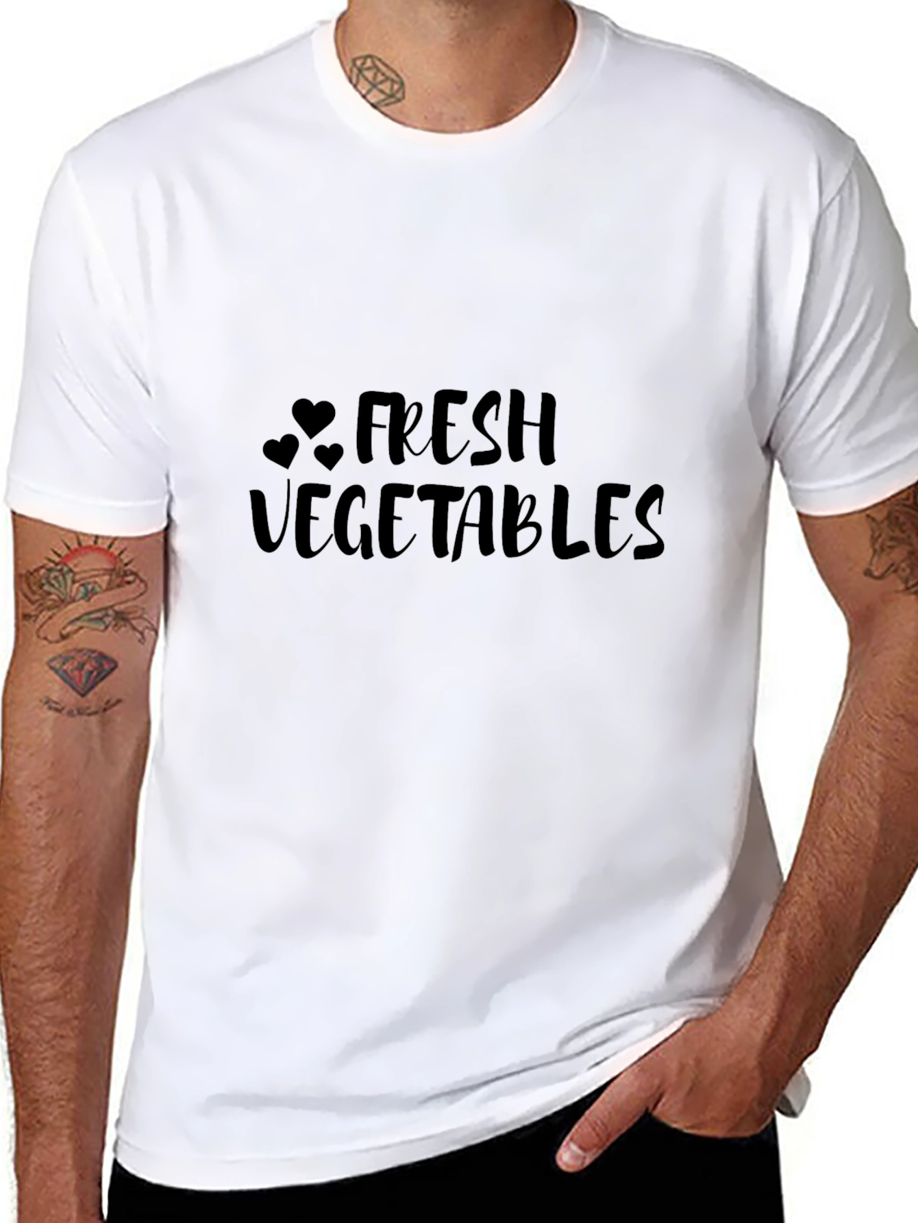 Fresh Vegetables Graphic Tee - Black Unisex Shirt
