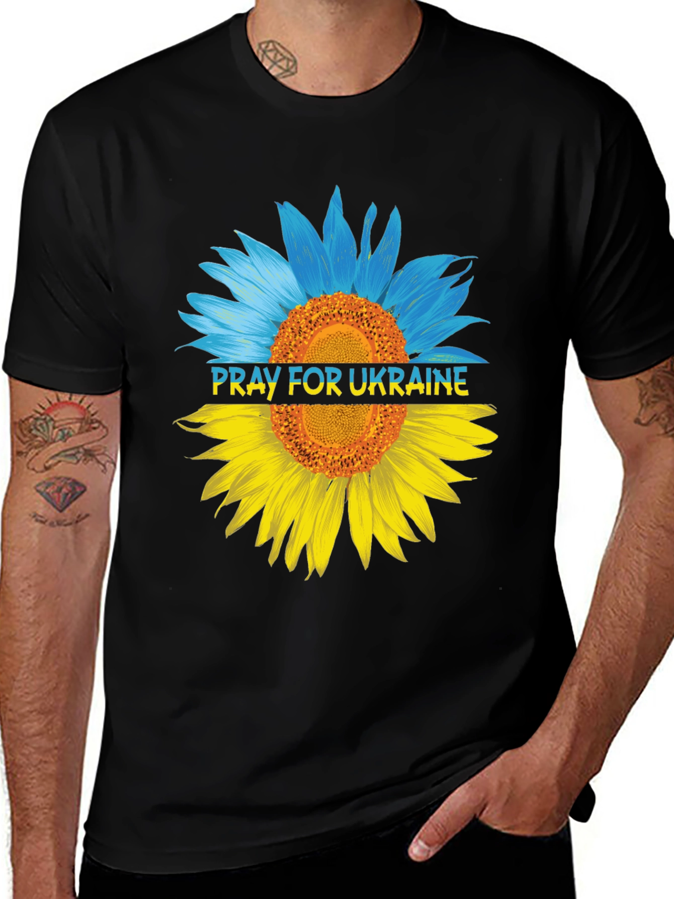 Pray for Ukraine Sunflower T-Shirt