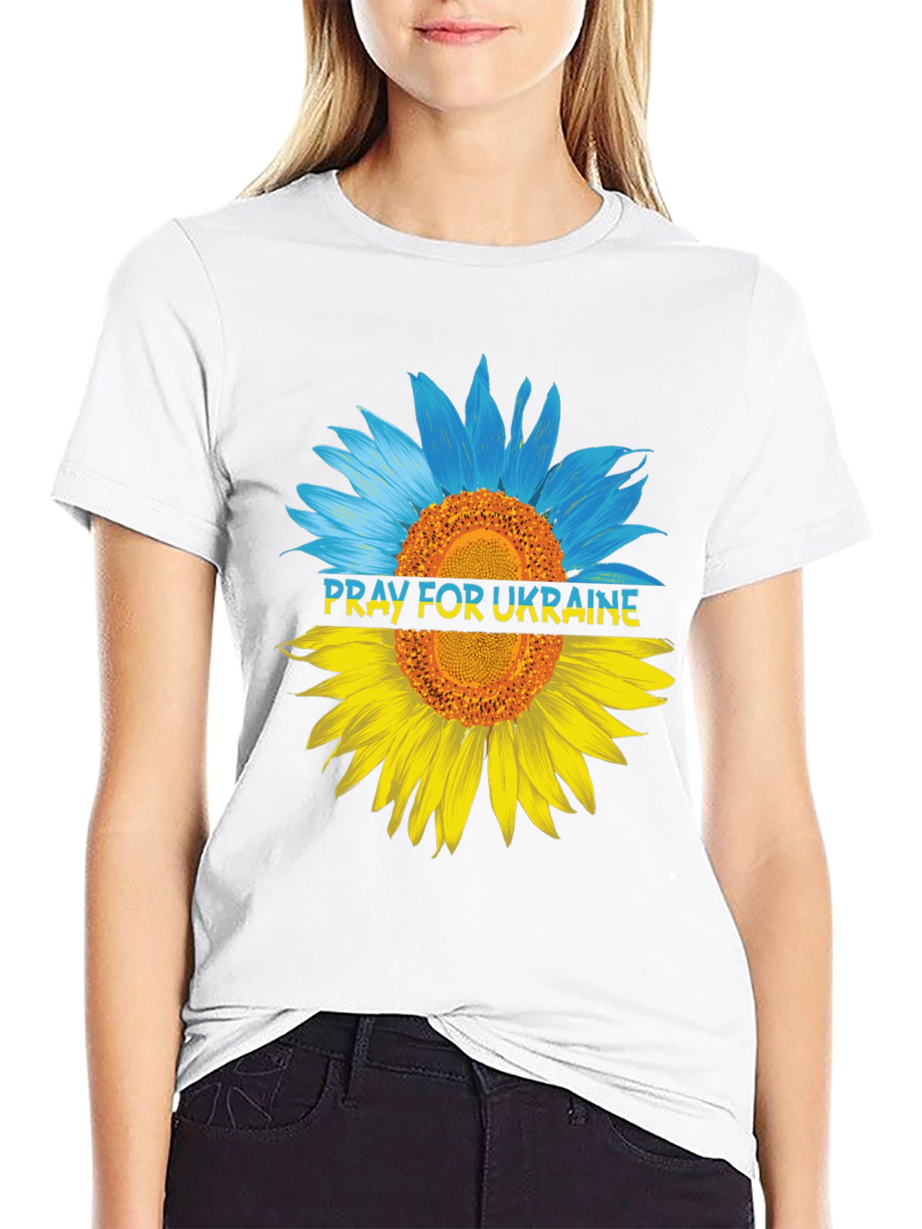 Pray for Ukraine Sunflower T-Shirt