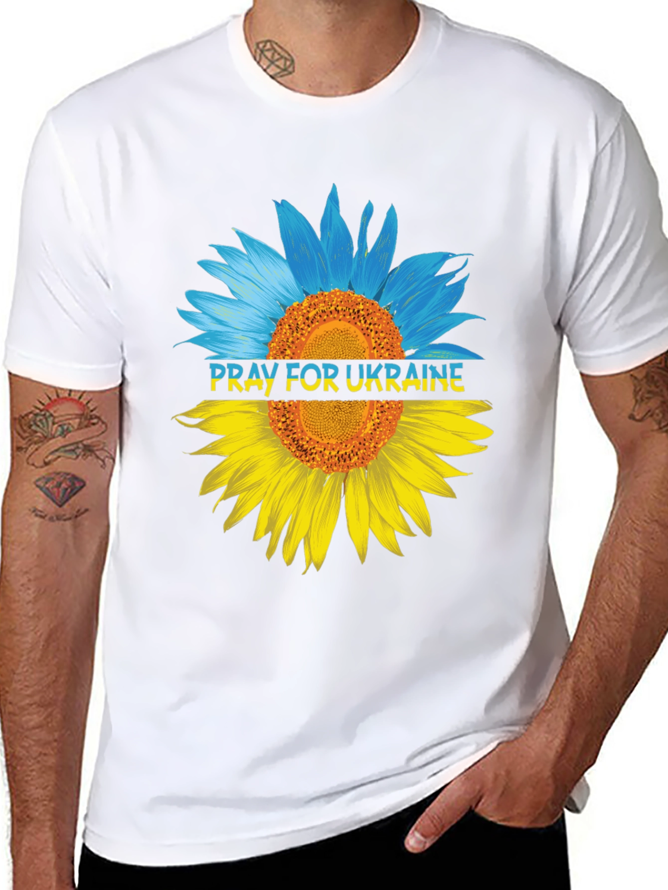 Pray for Ukraine Sunflower T-Shirt