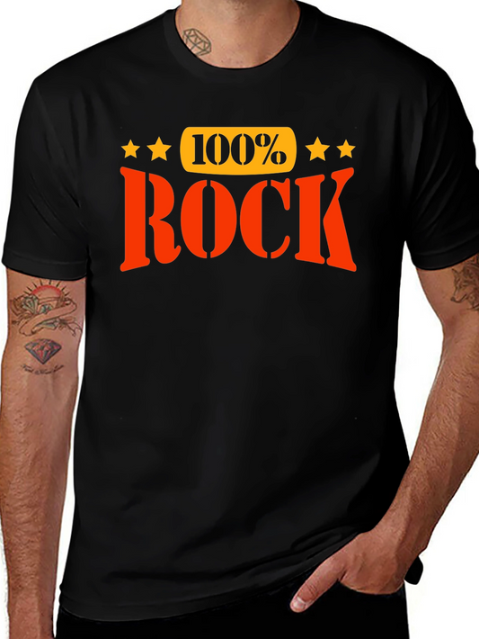 100% Rock Graphic T-Shirt - Bold Statement Tee