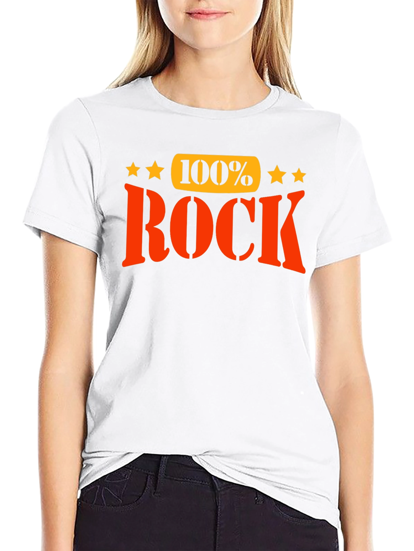 100% Rock Graphic T-Shirt - Bold Statement Tee