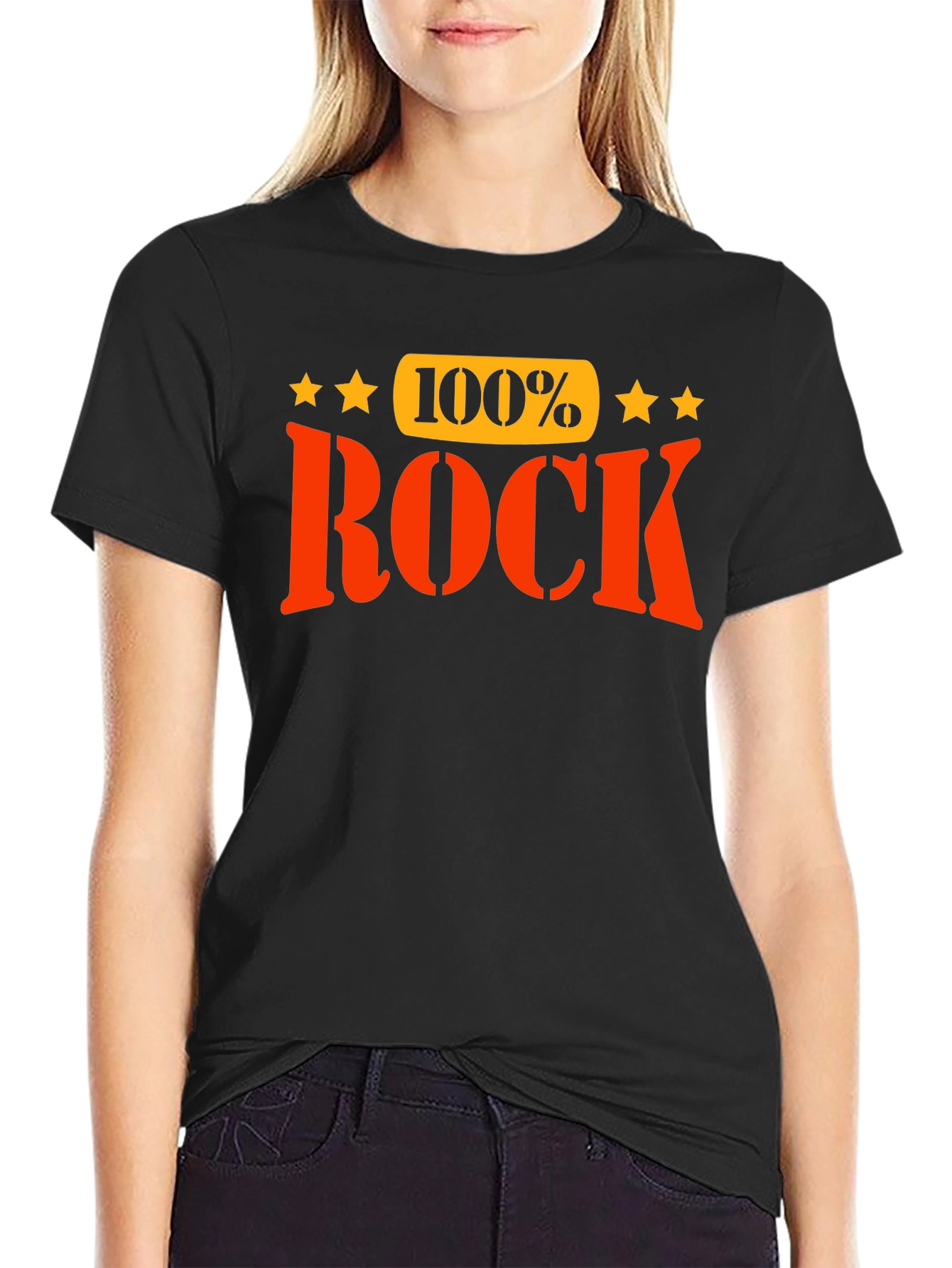 100% Rock Graphic T-Shirt - Bold Statement Tee