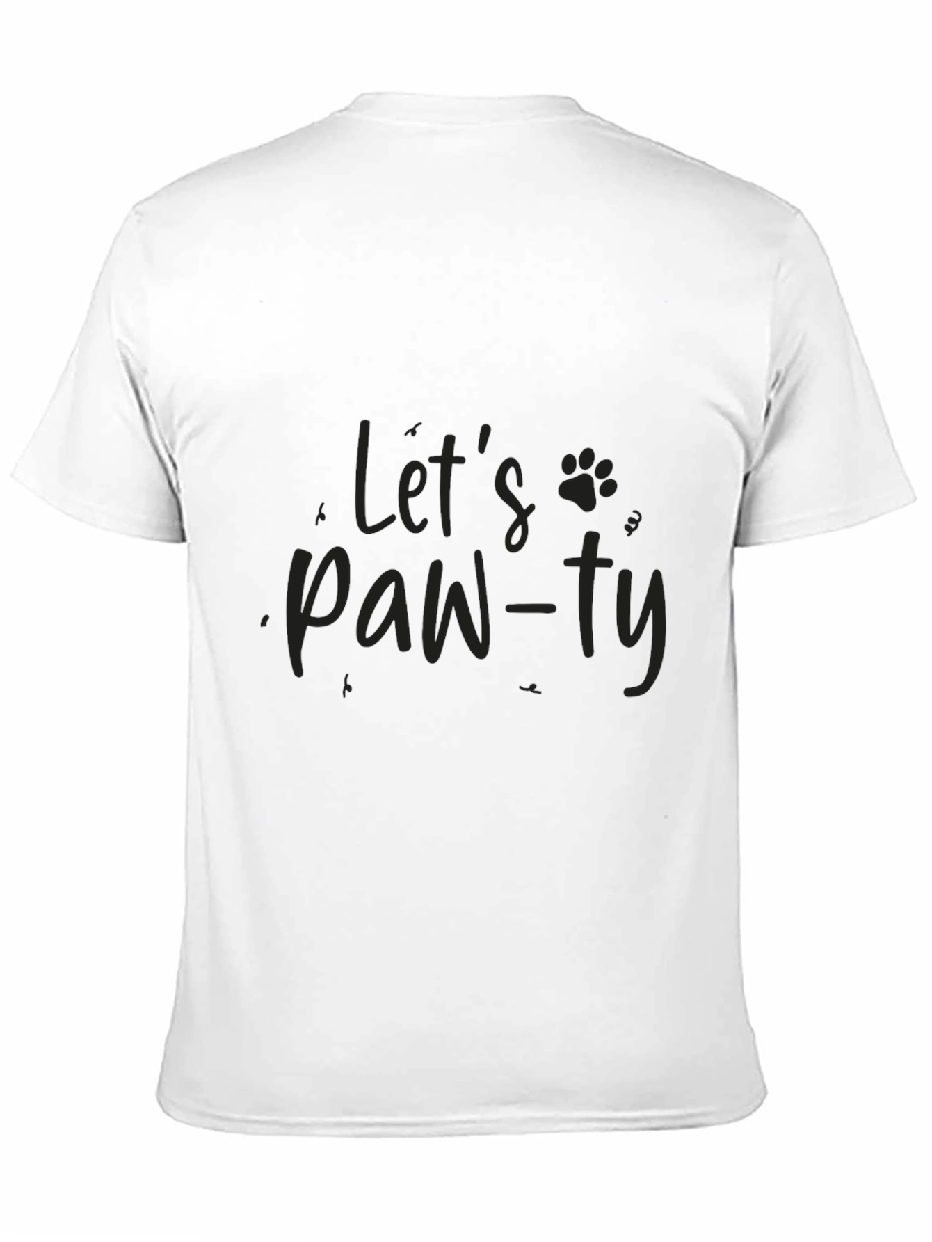 Lets Paw-ty T-Shirt - Black Graphic Tee