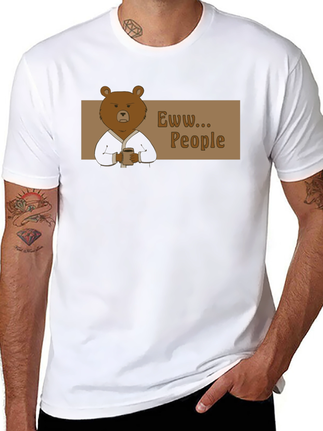 Eww People Bear Graphic Tee