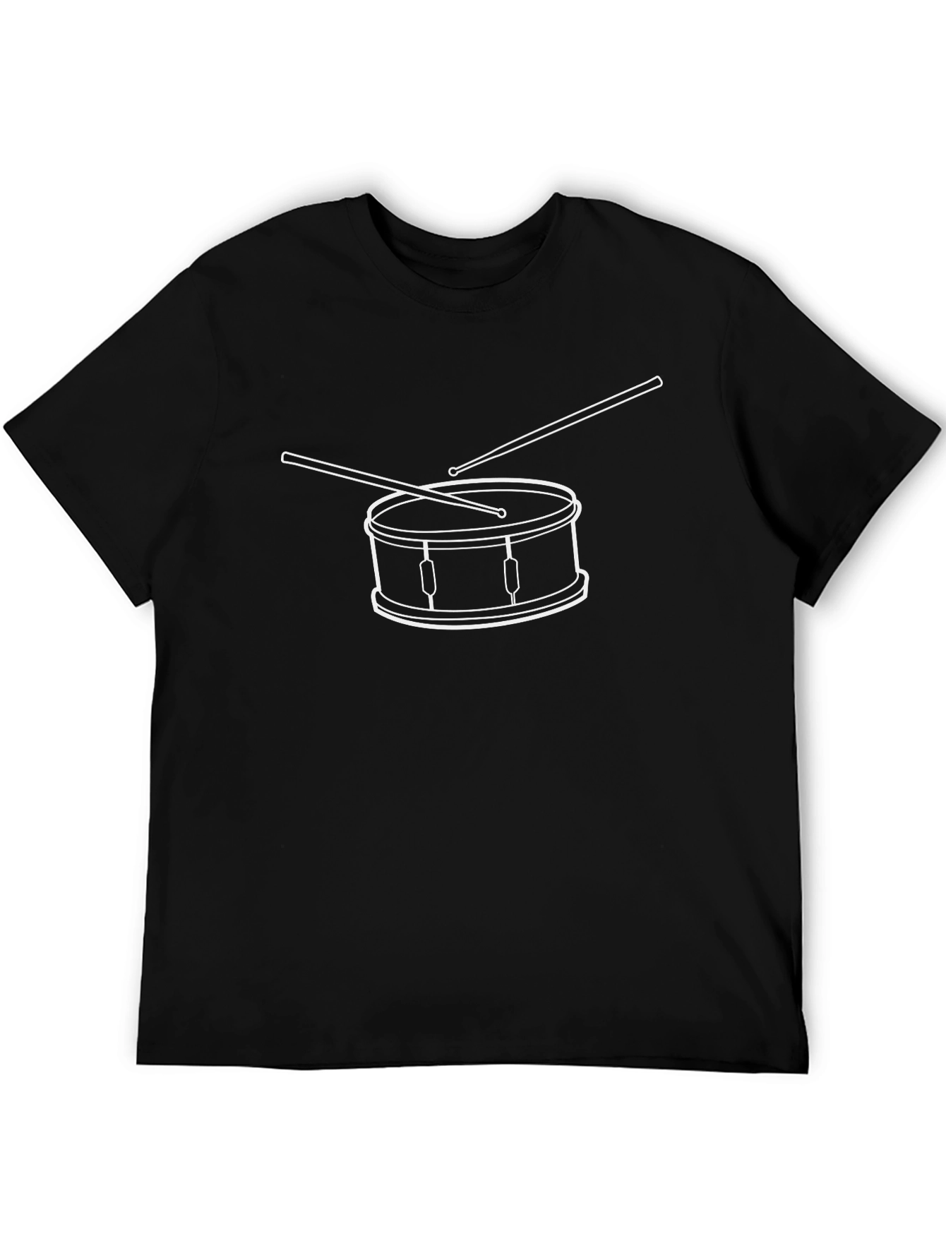 Drum & Sticks Graphic Tee - Musicians Black T-Shirt