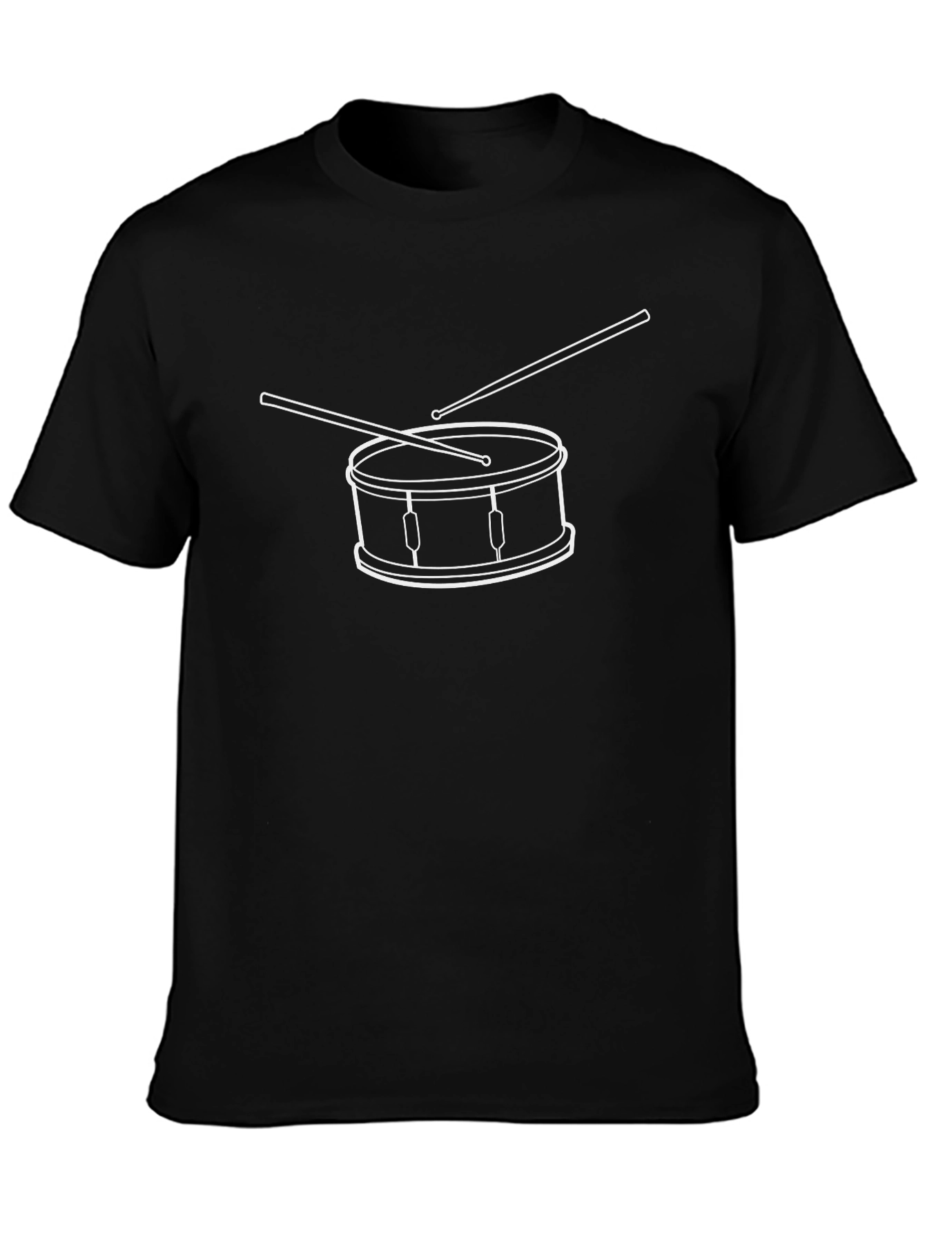 Drum & Sticks Graphic Tee - Musicians Black T-Shirt