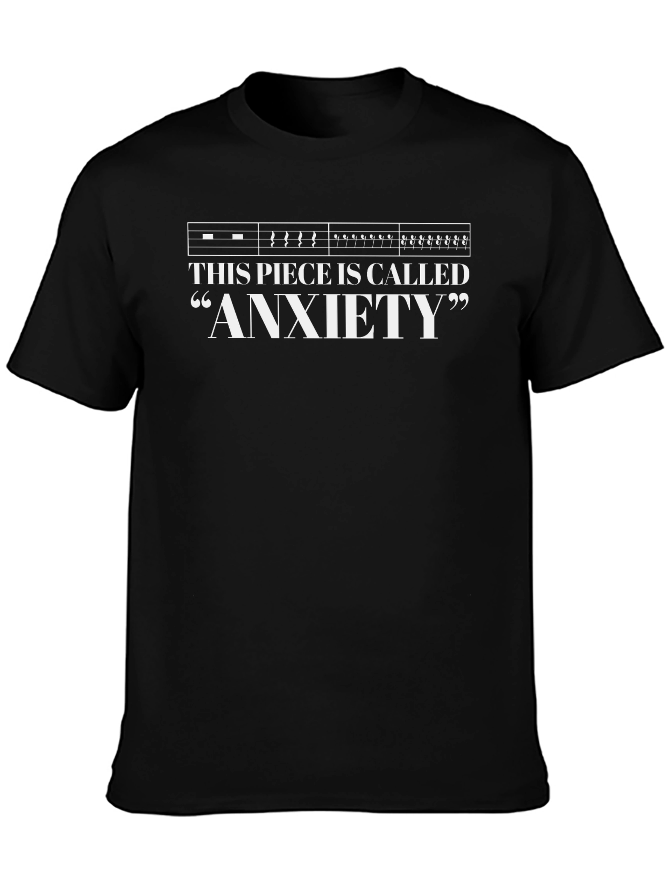 Anxiety Music Note Graphic T-Shirt - Soft Cotton Tee