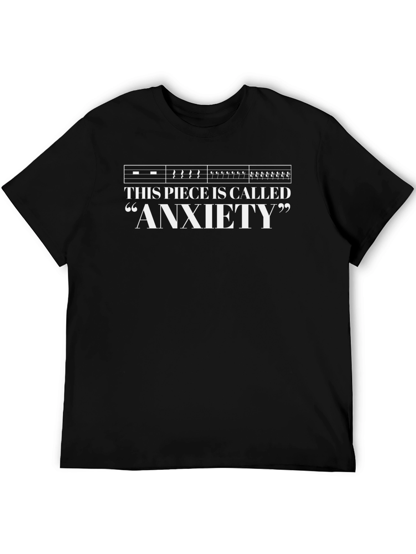 Anxiety Music Note Graphic T-Shirt - Soft Cotton Tee