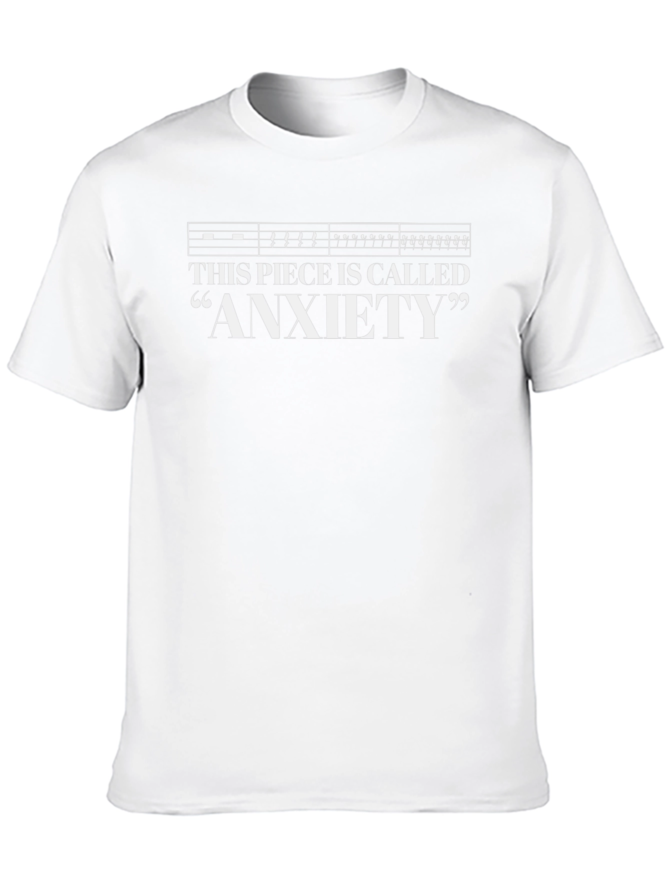 Anxiety Music Note Graphic T-Shirt - Soft Cotton Tee