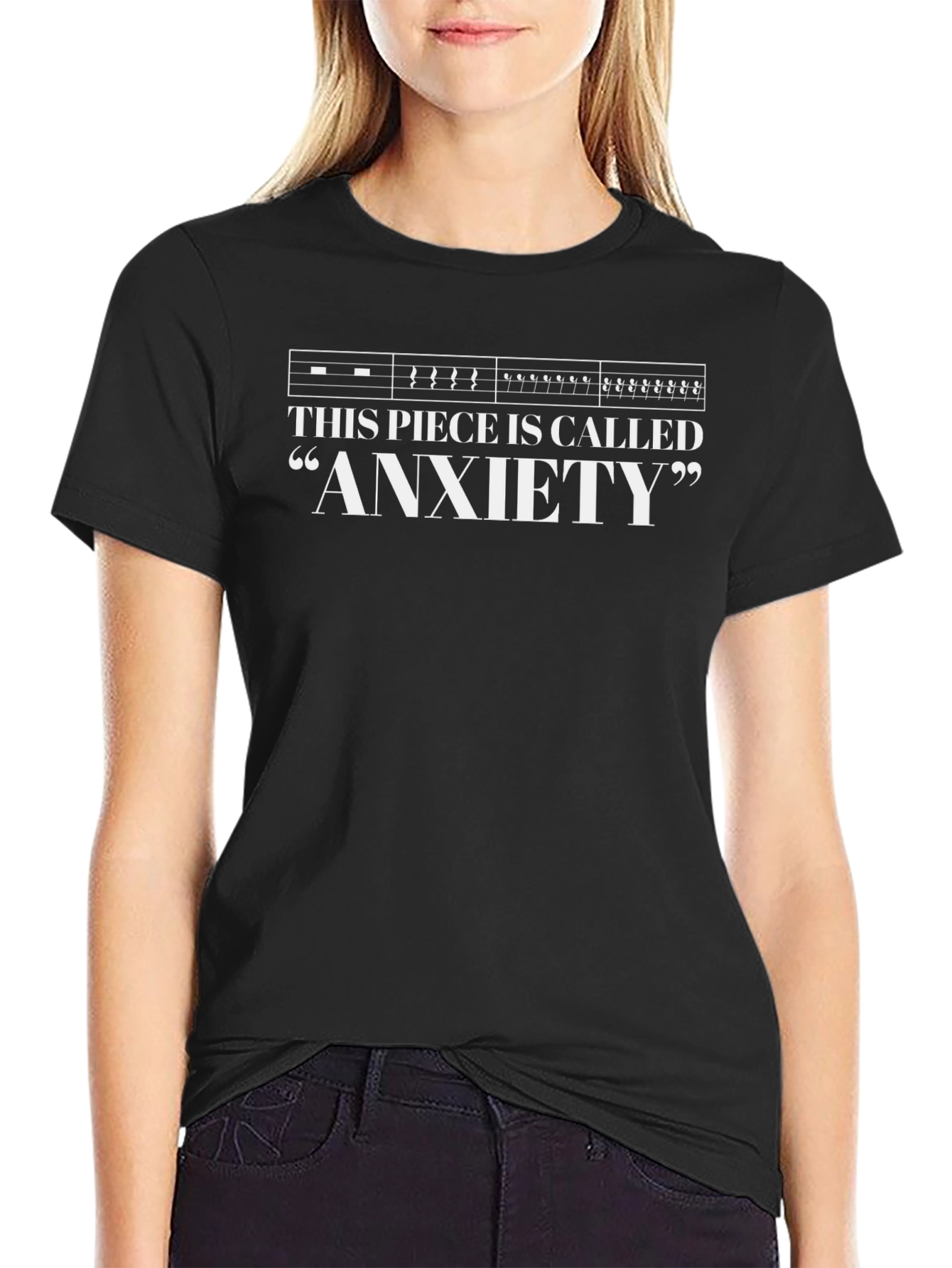 Anxiety Music Note Graphic T-Shirt - Soft Cotton Tee