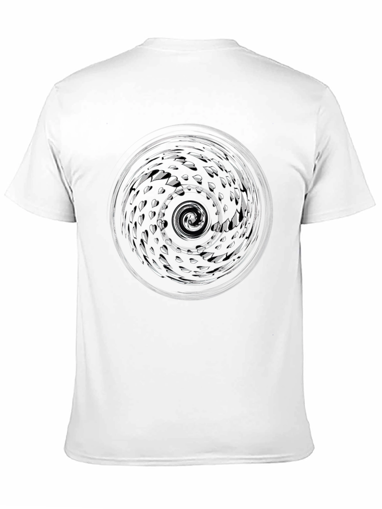 Abstract Swirl Graphic Black T-Shirt