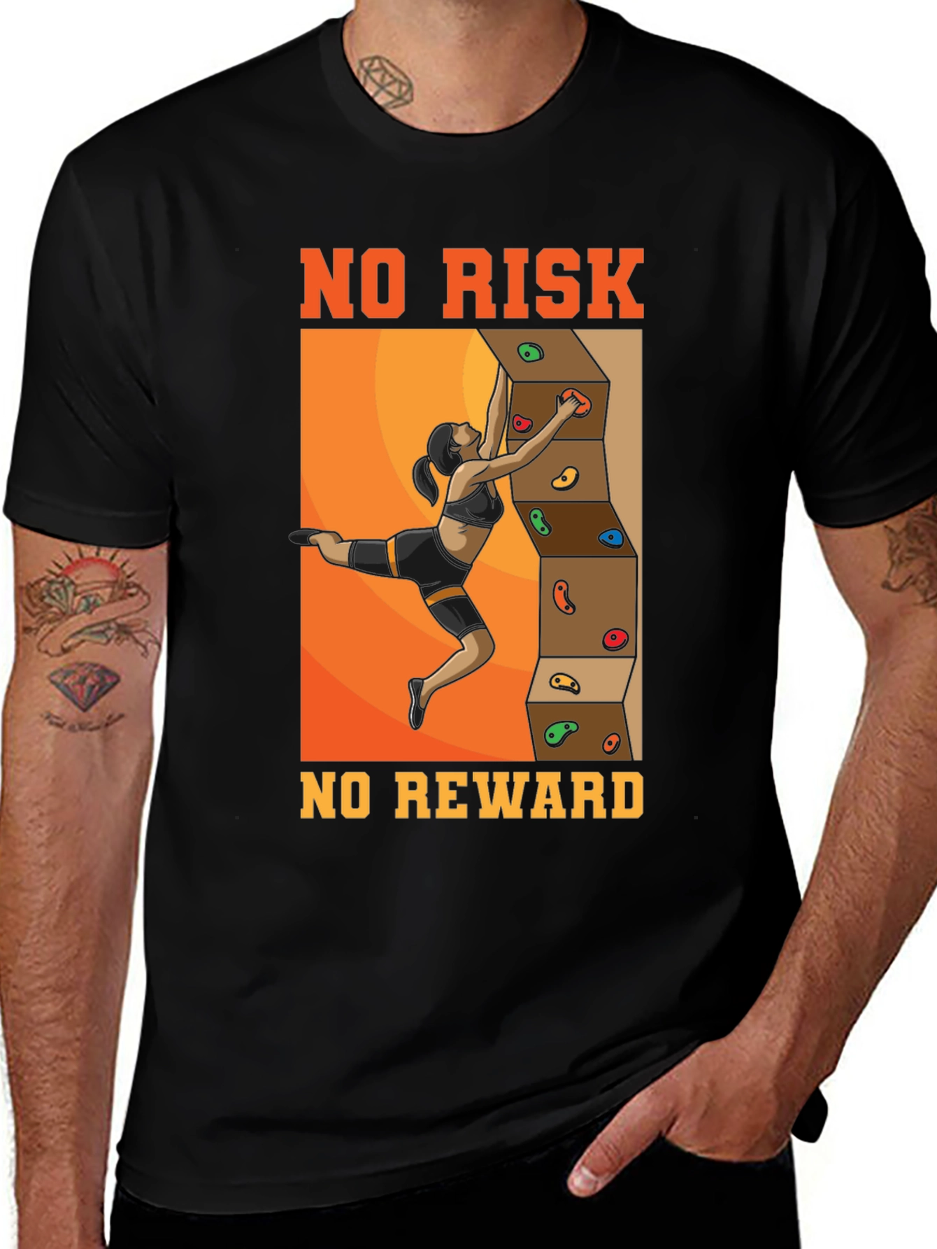 No Risk No Reward Climbing T-Shirt
