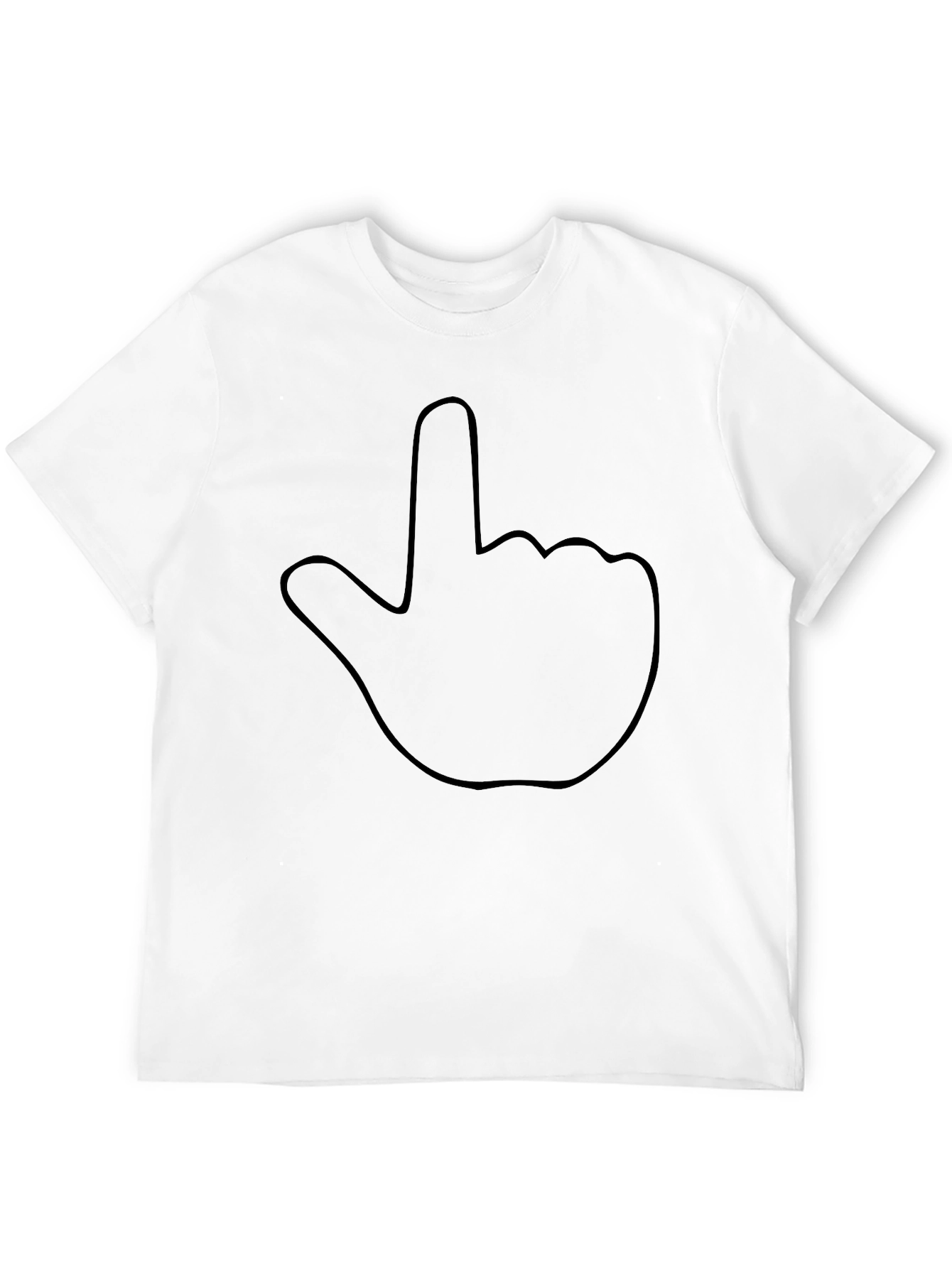 Middle Finger Hand Graphic Tee - Black