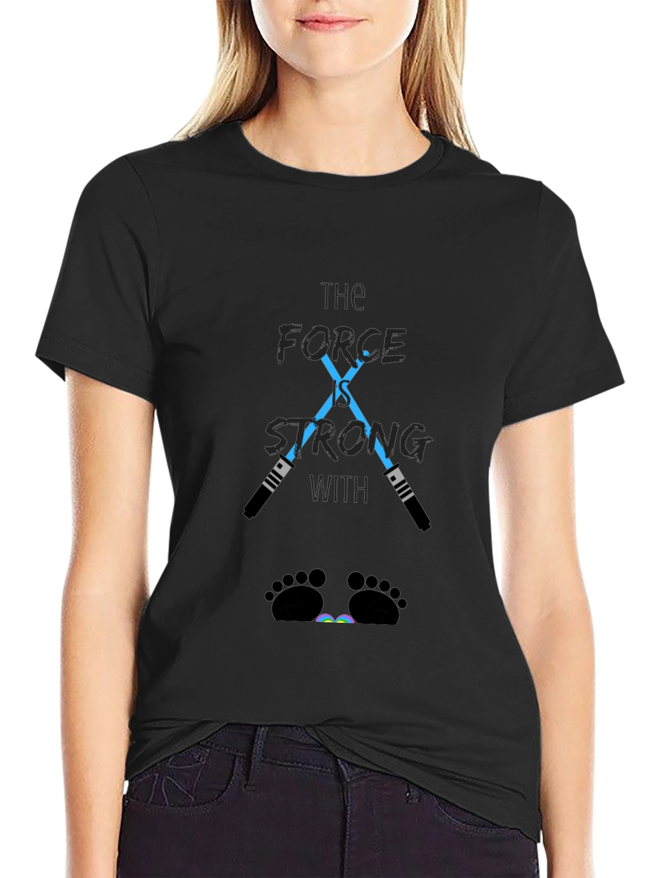 The Force is Strong Baby Feet T-Shirt