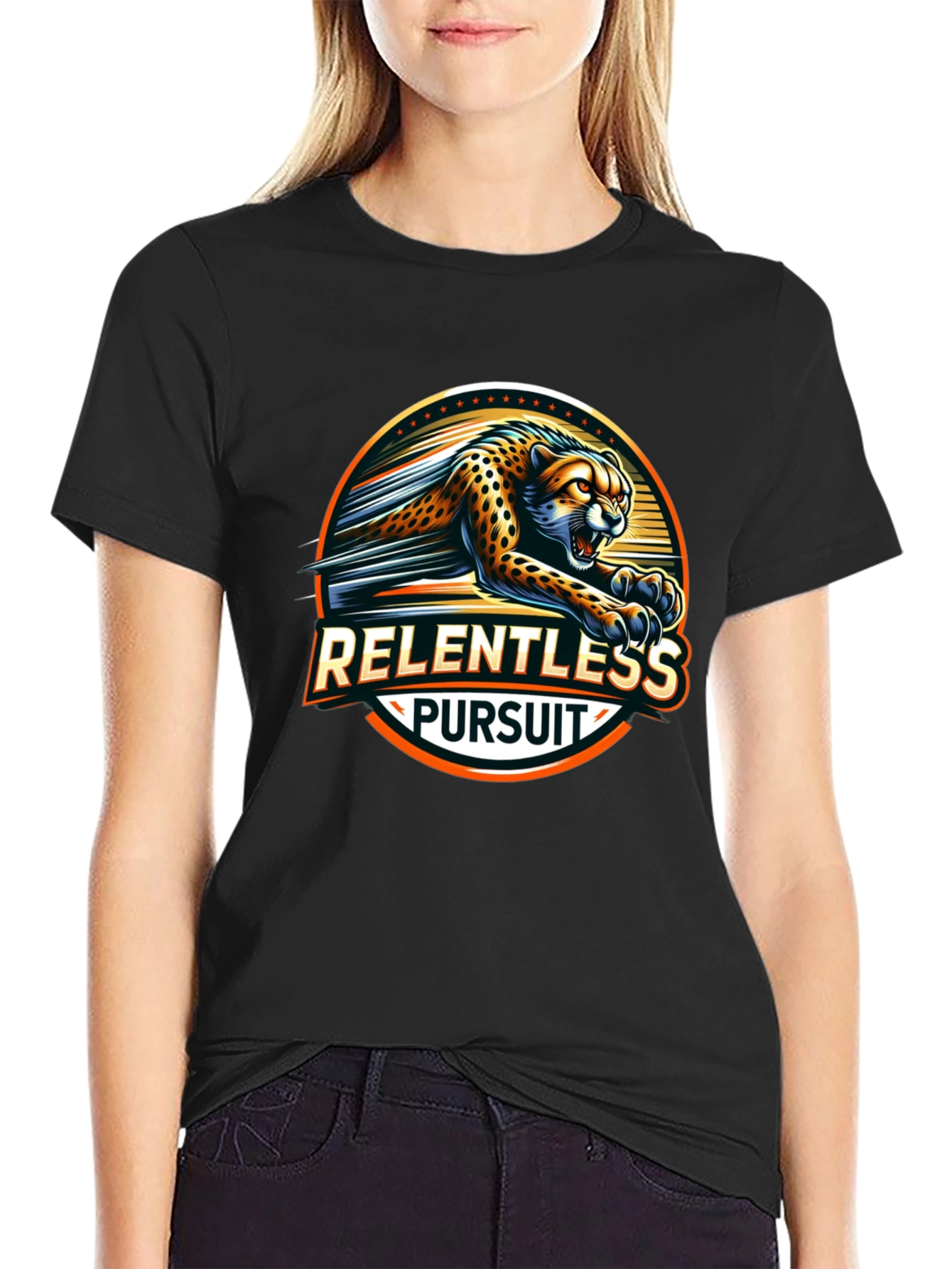 Relentless Pursuit Cheetah Graphic T-Shirt