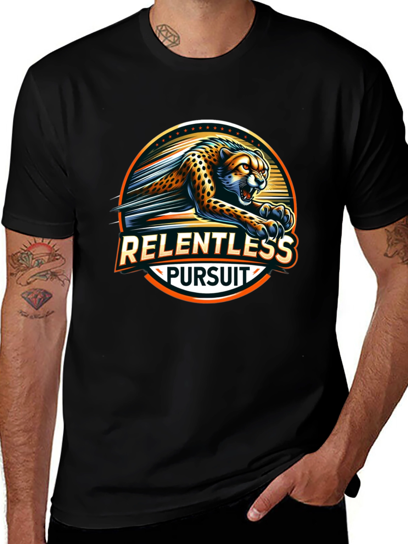 Relentless Pursuit Cheetah Graphic T-Shirt