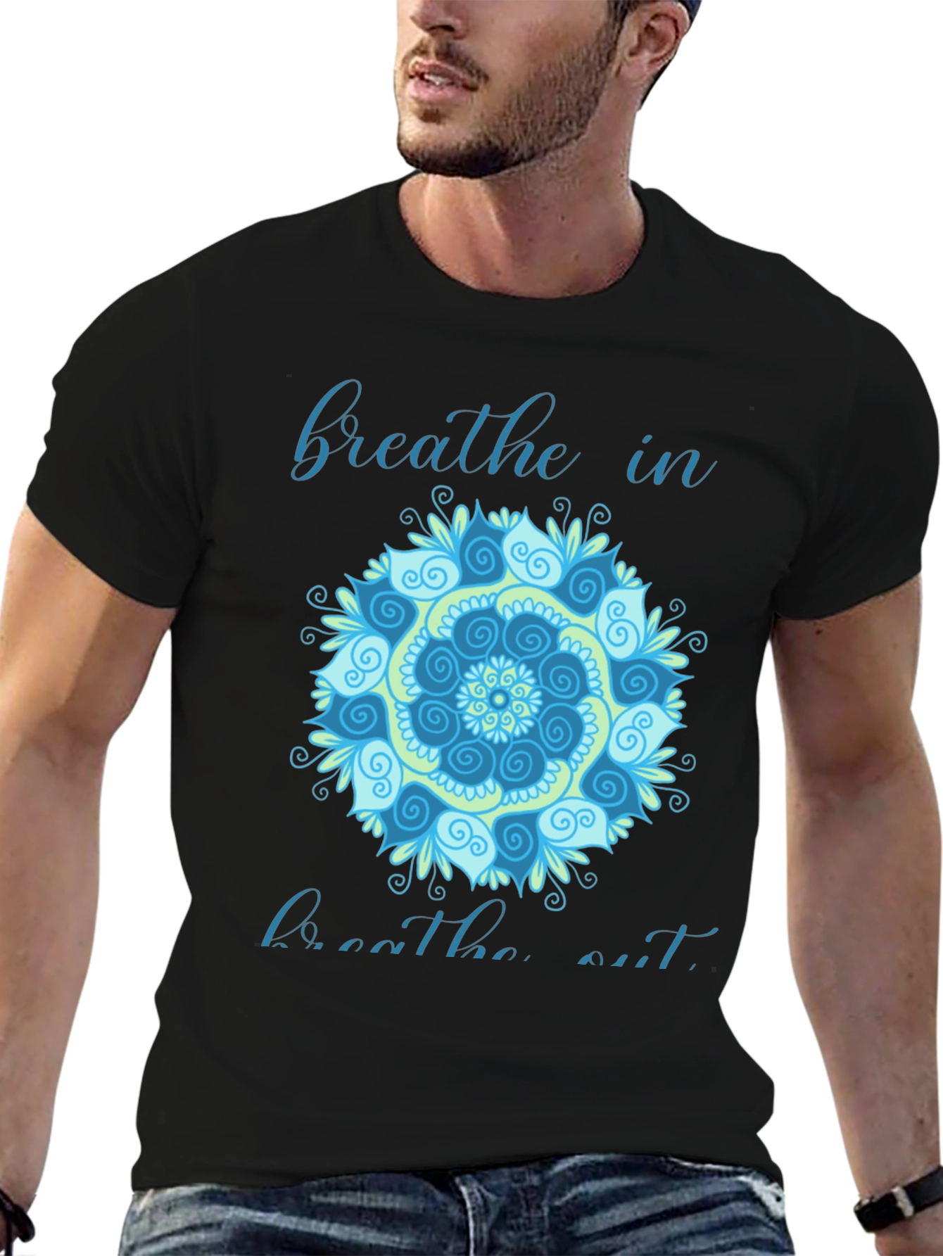 Breathe In Breathe Out Mandala T-Shirt