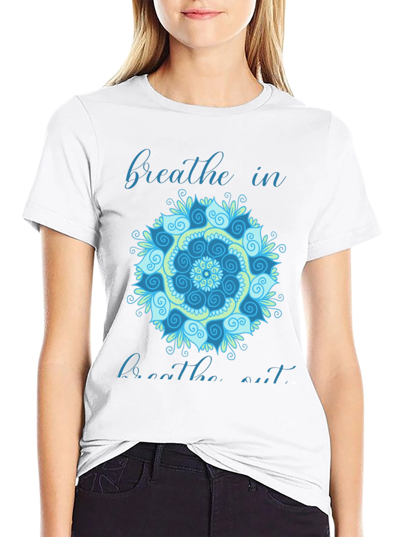 Breathe In Breathe Out Mandala T-Shirt