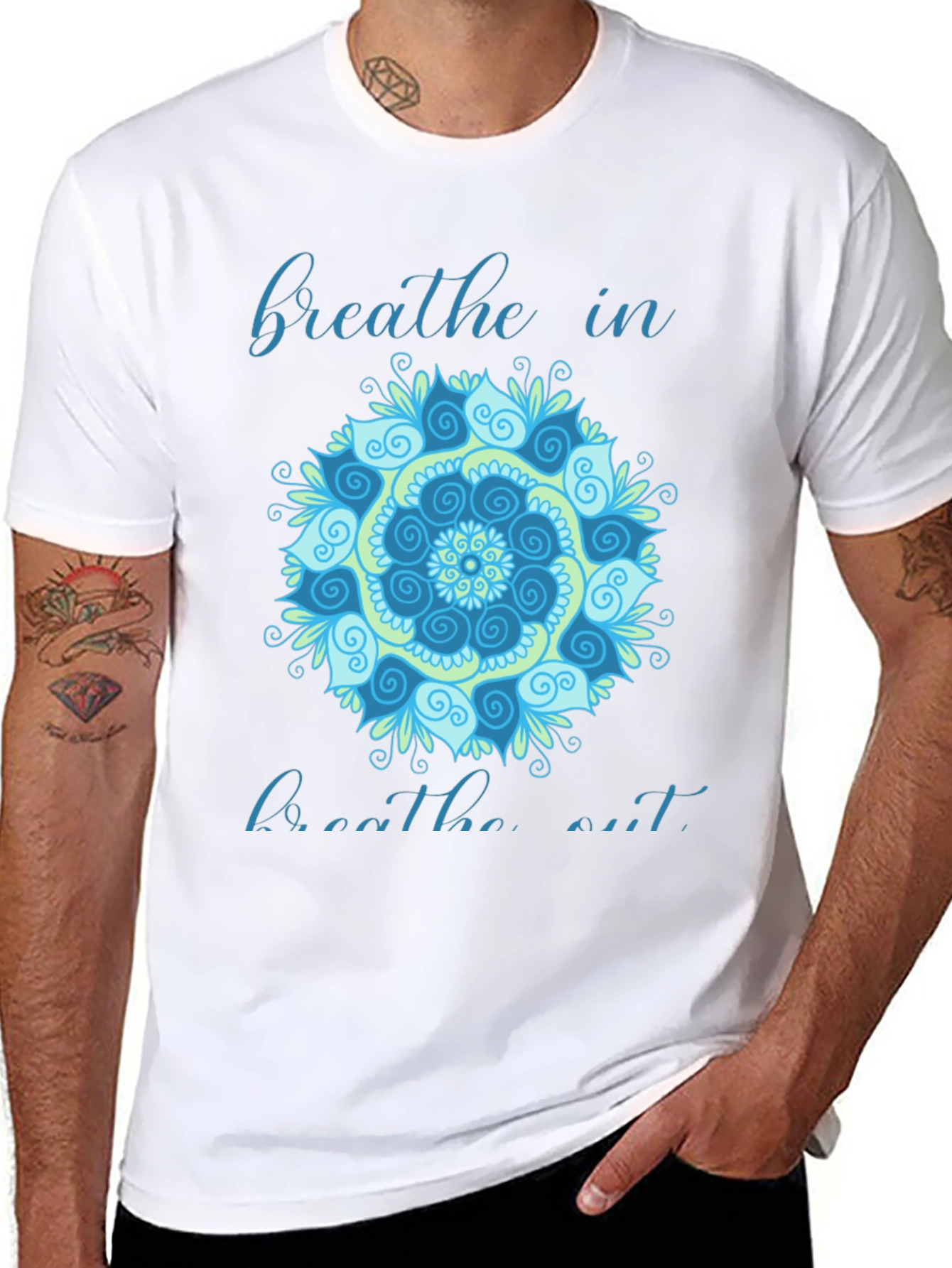 Breathe In Breathe Out Mandala T-Shirt