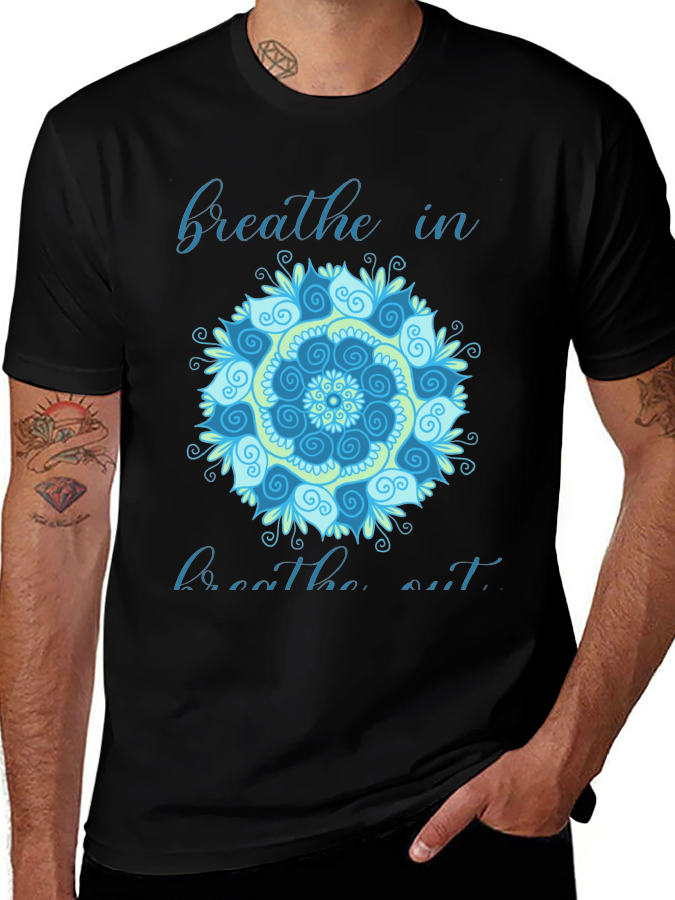 Breathe In Breathe Out Mandala T-Shirt