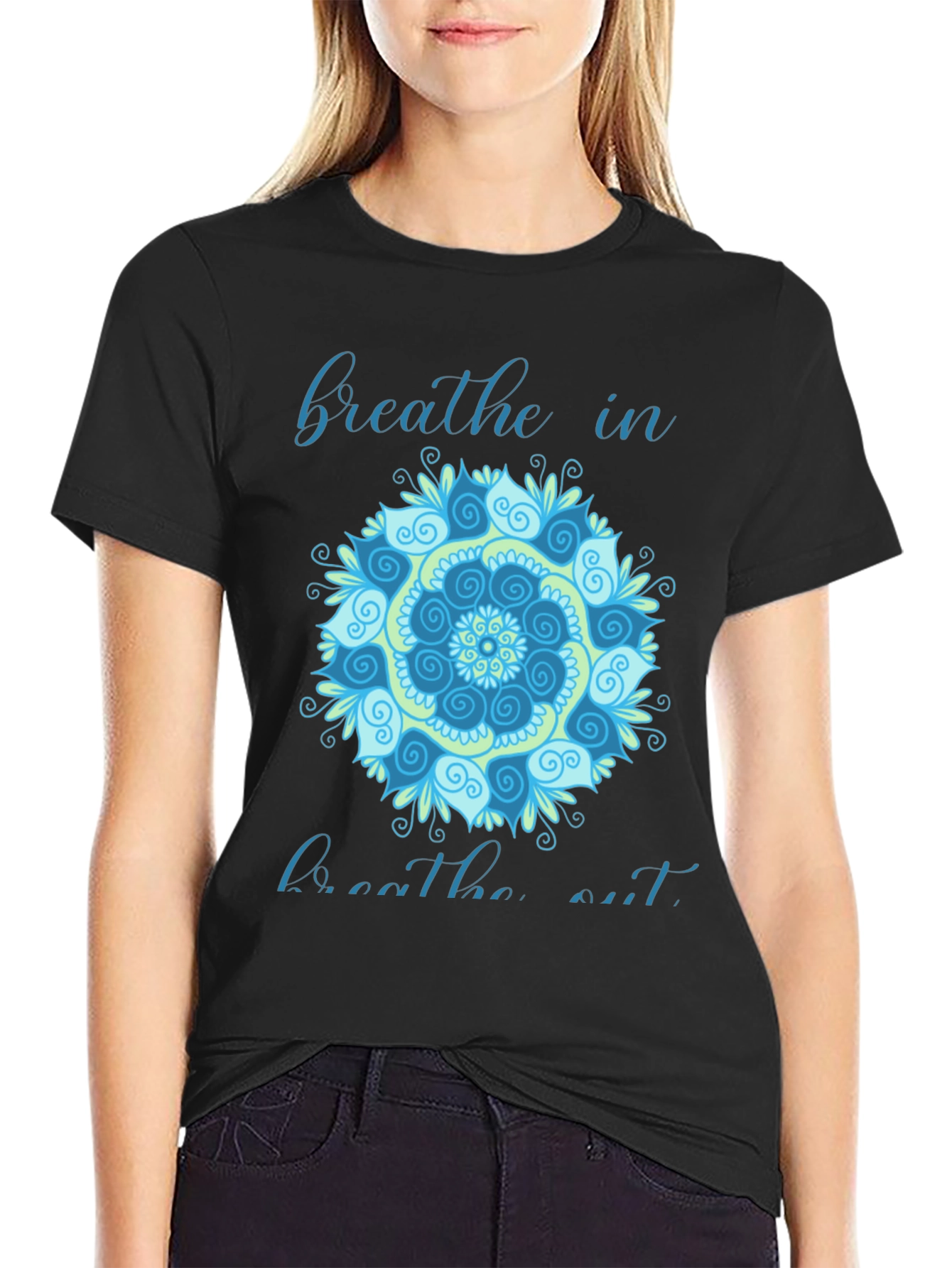Breathe In Breathe Out Mandala T-Shirt