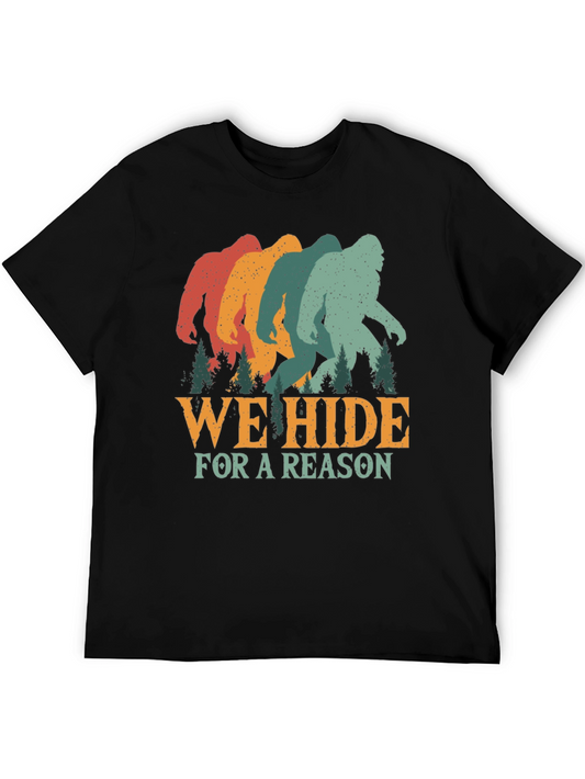 Retro Bigfoot T-Shirt: We Hide For A Reason Tee