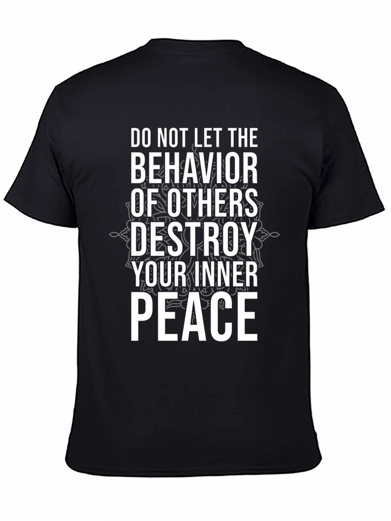 Inner Peace Graphic Tee - Motivational Black T-Shirt