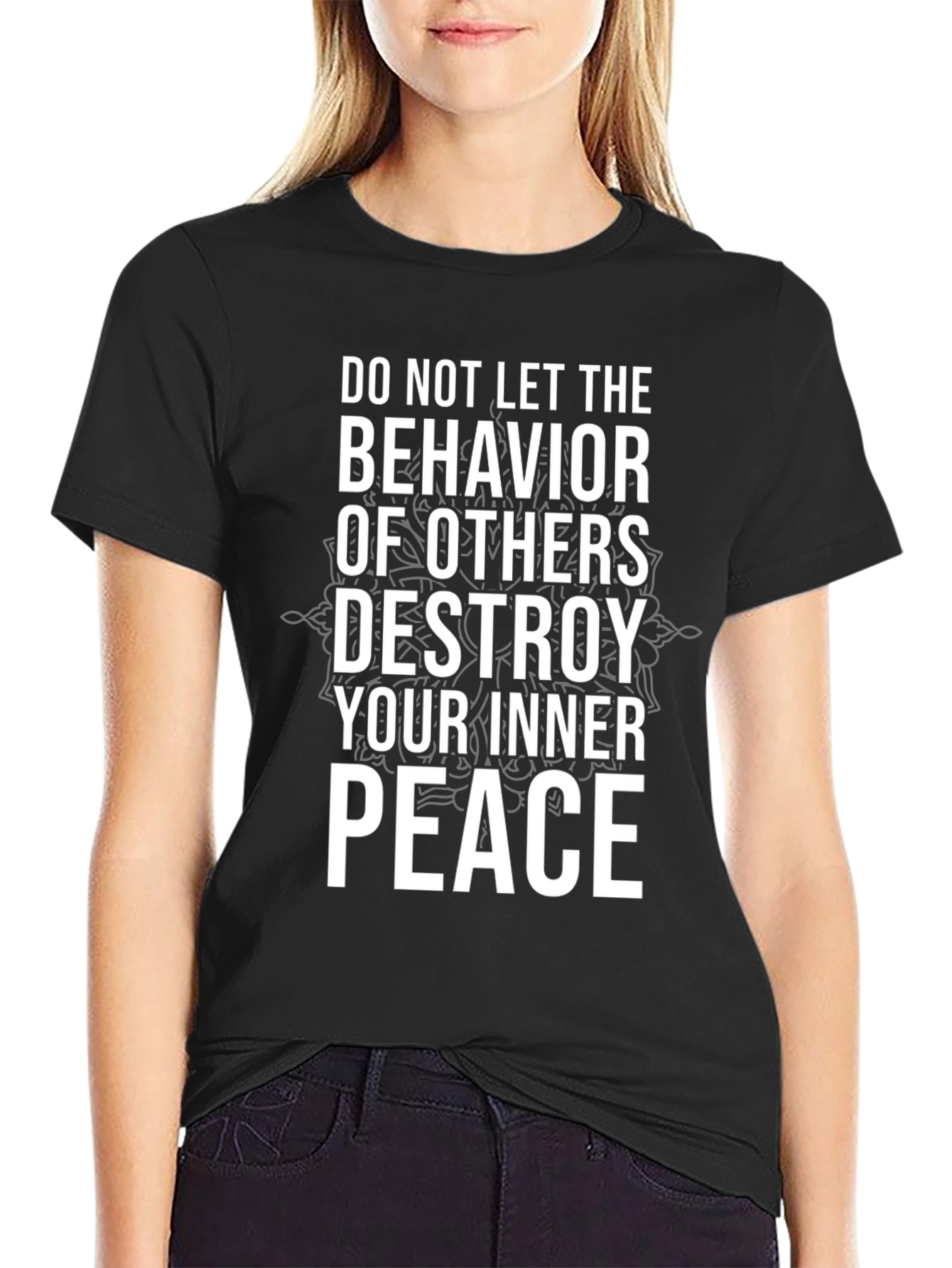 Inner Peace Graphic Tee - Motivational Black T-Shirt