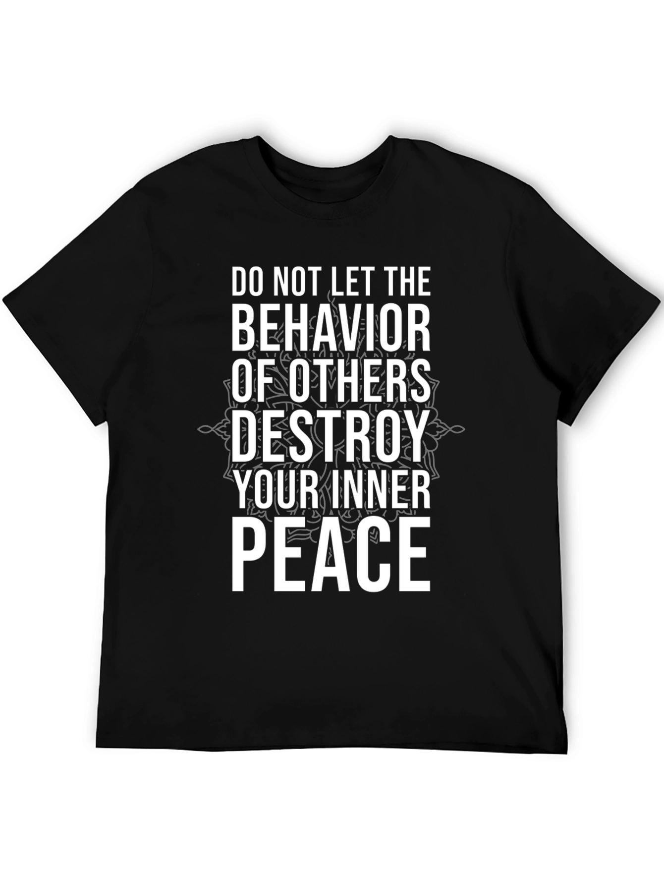 Inner Peace Graphic Tee - Motivational Black T-Shirt
