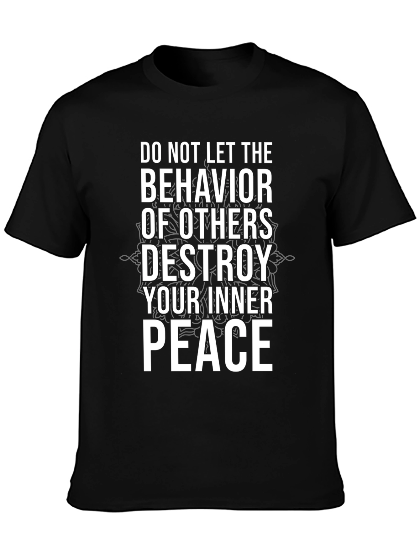 Inner Peace Graphic Tee - Motivational Black T-Shirt