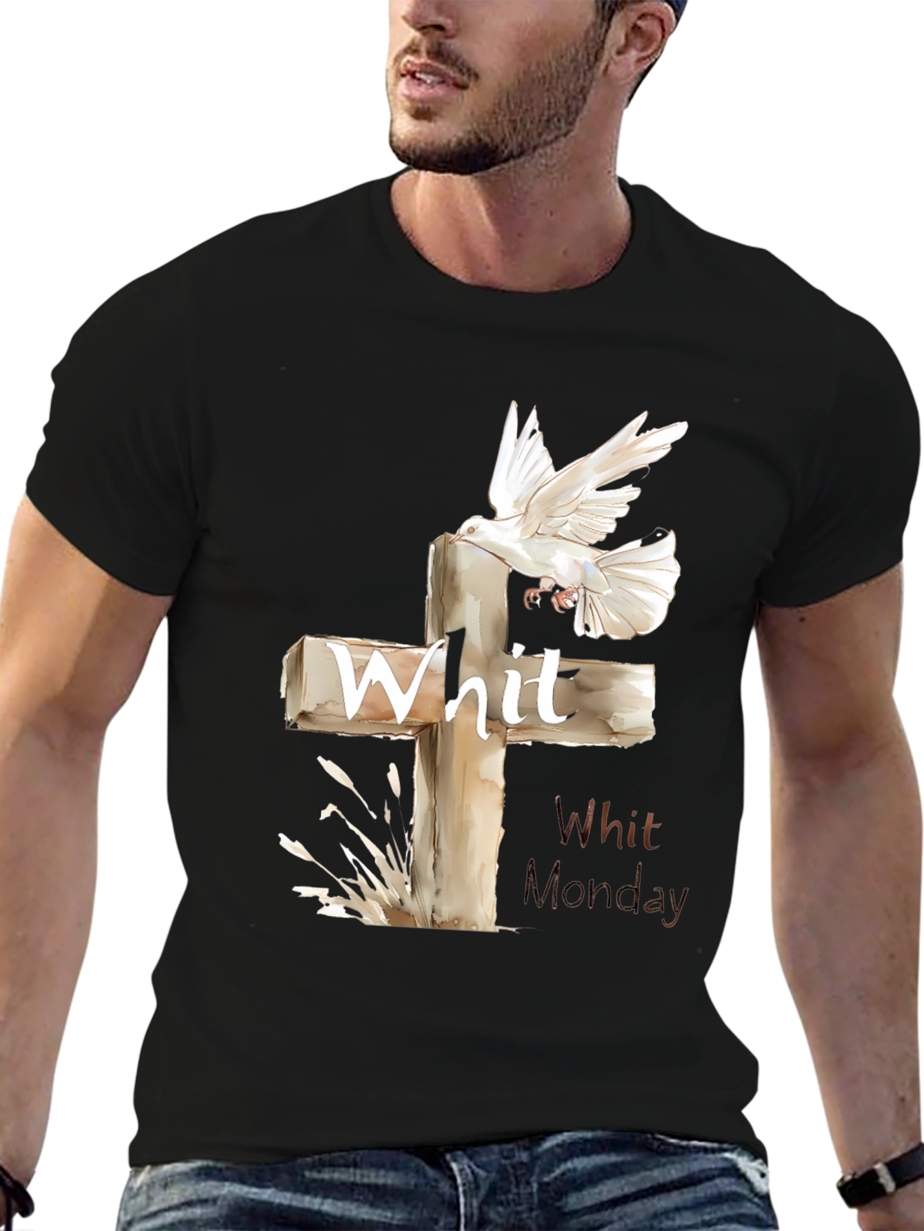Whit Monday T-Shirt with Cross and Dove