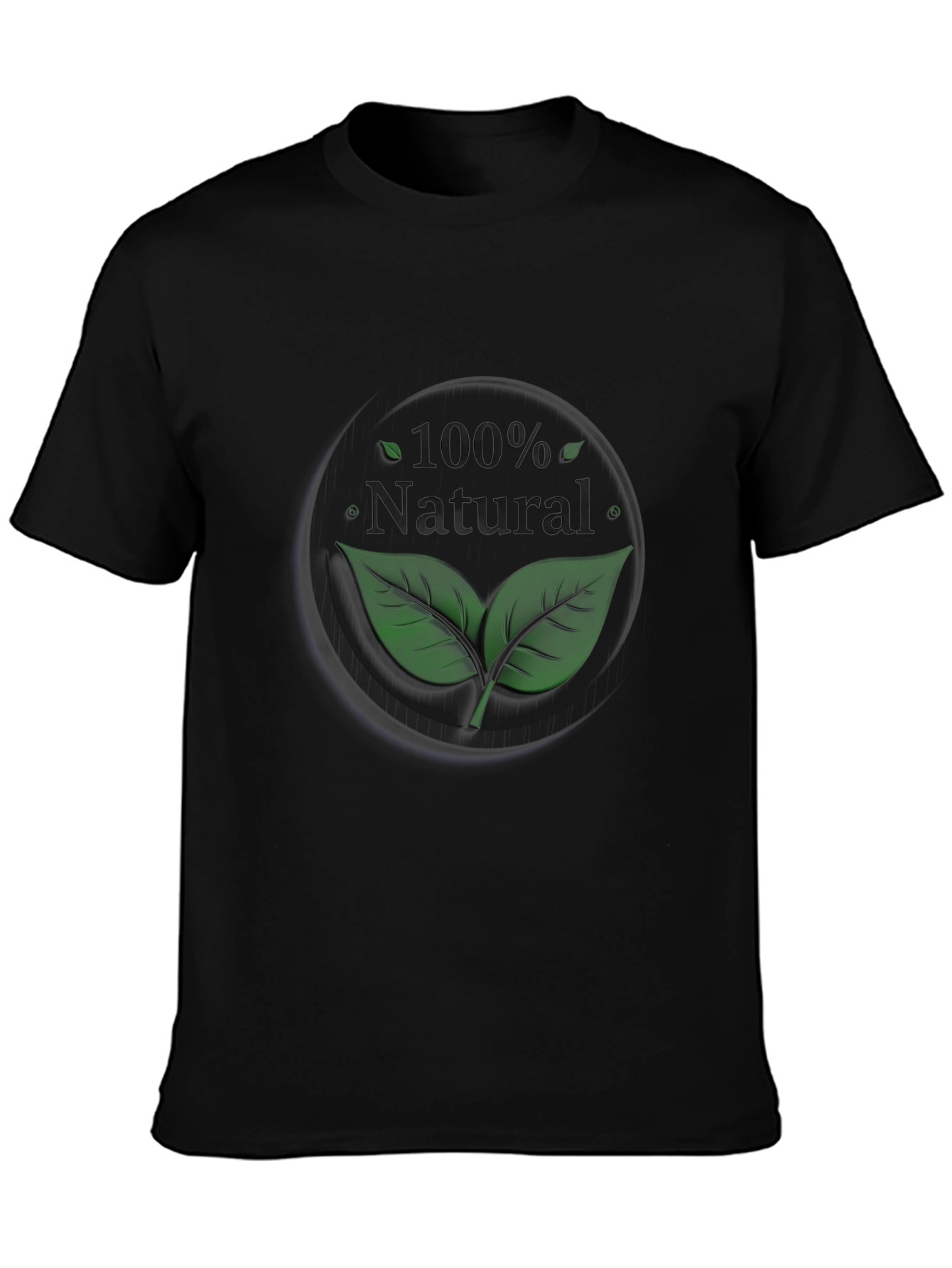 100% Natural Leaf Graphic T-Shirt