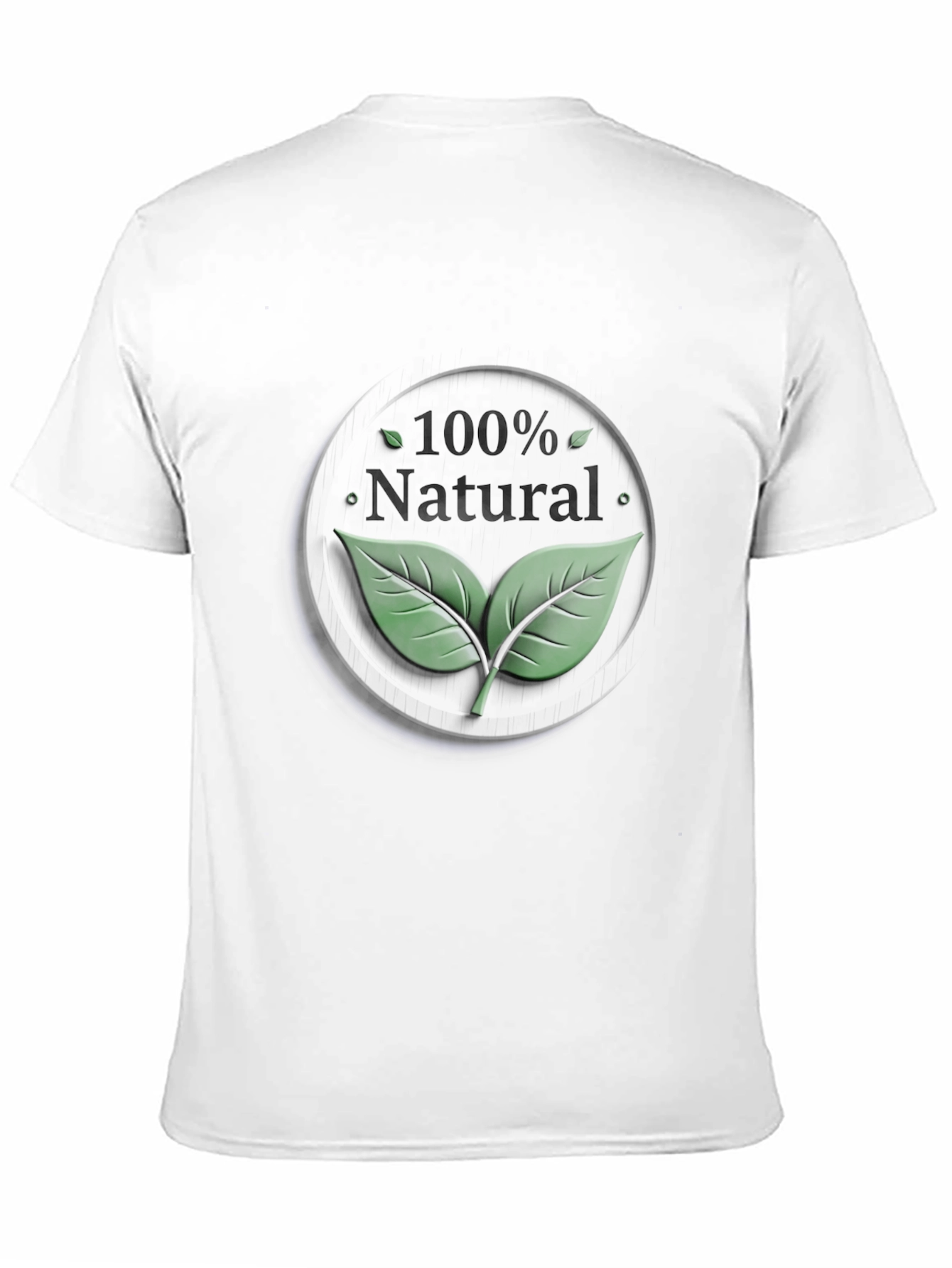 100% Natural Leaf Graphic T-Shirt