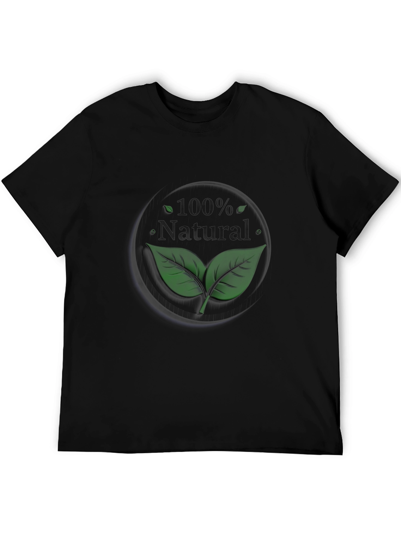 100% Natural Leaf Graphic T-Shirt