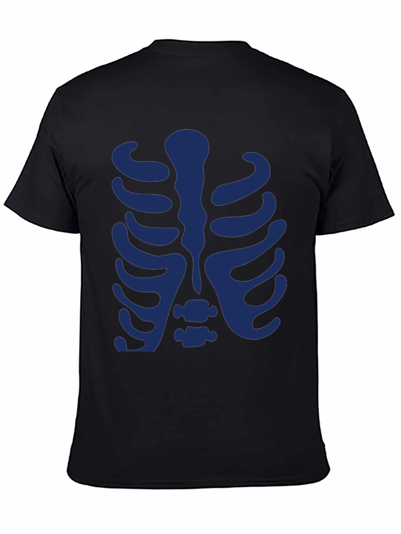 Skeleton Rib Cage Graphic Tee - Black
