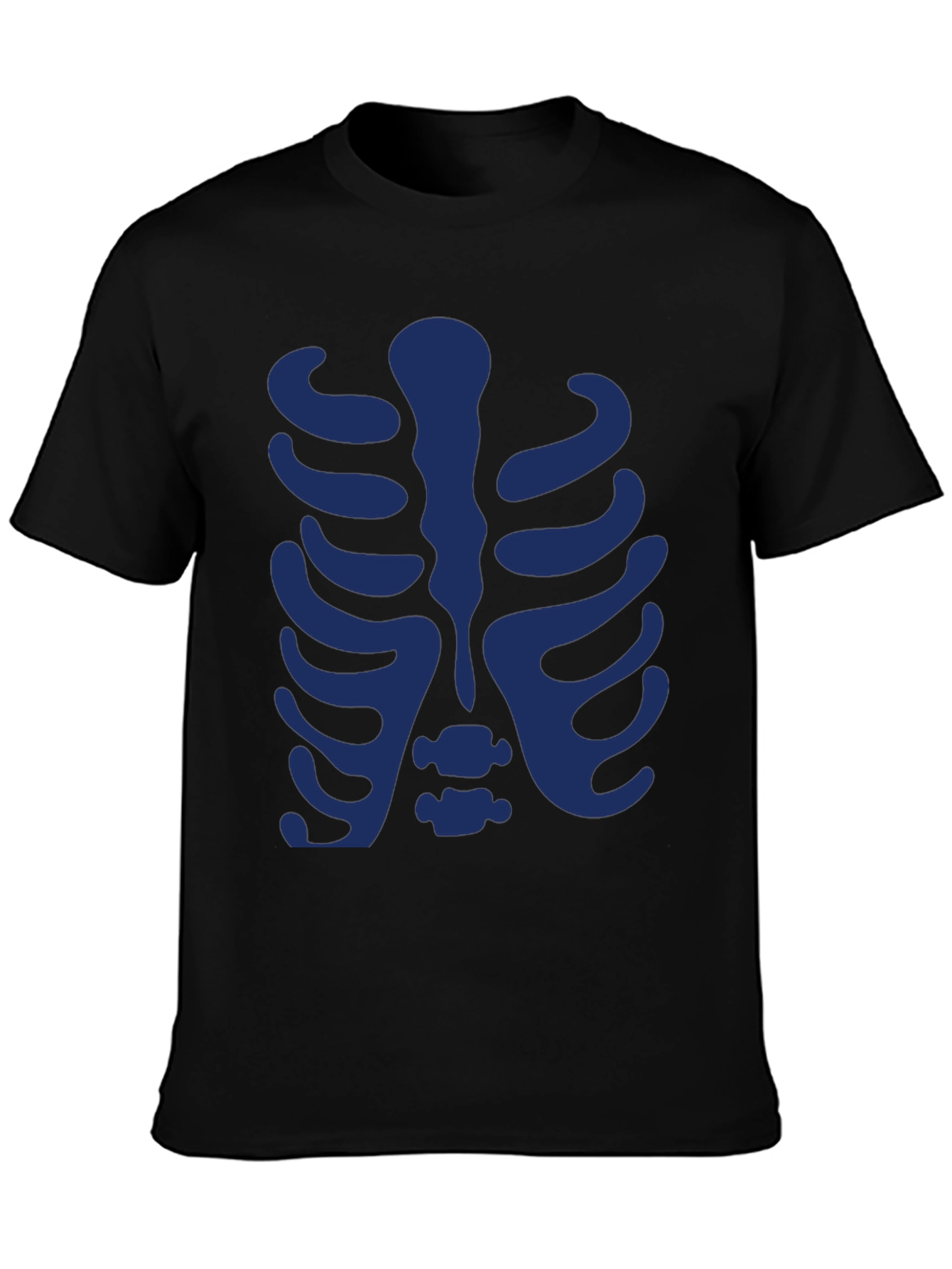 Skeleton Rib Cage Graphic Tee - Black