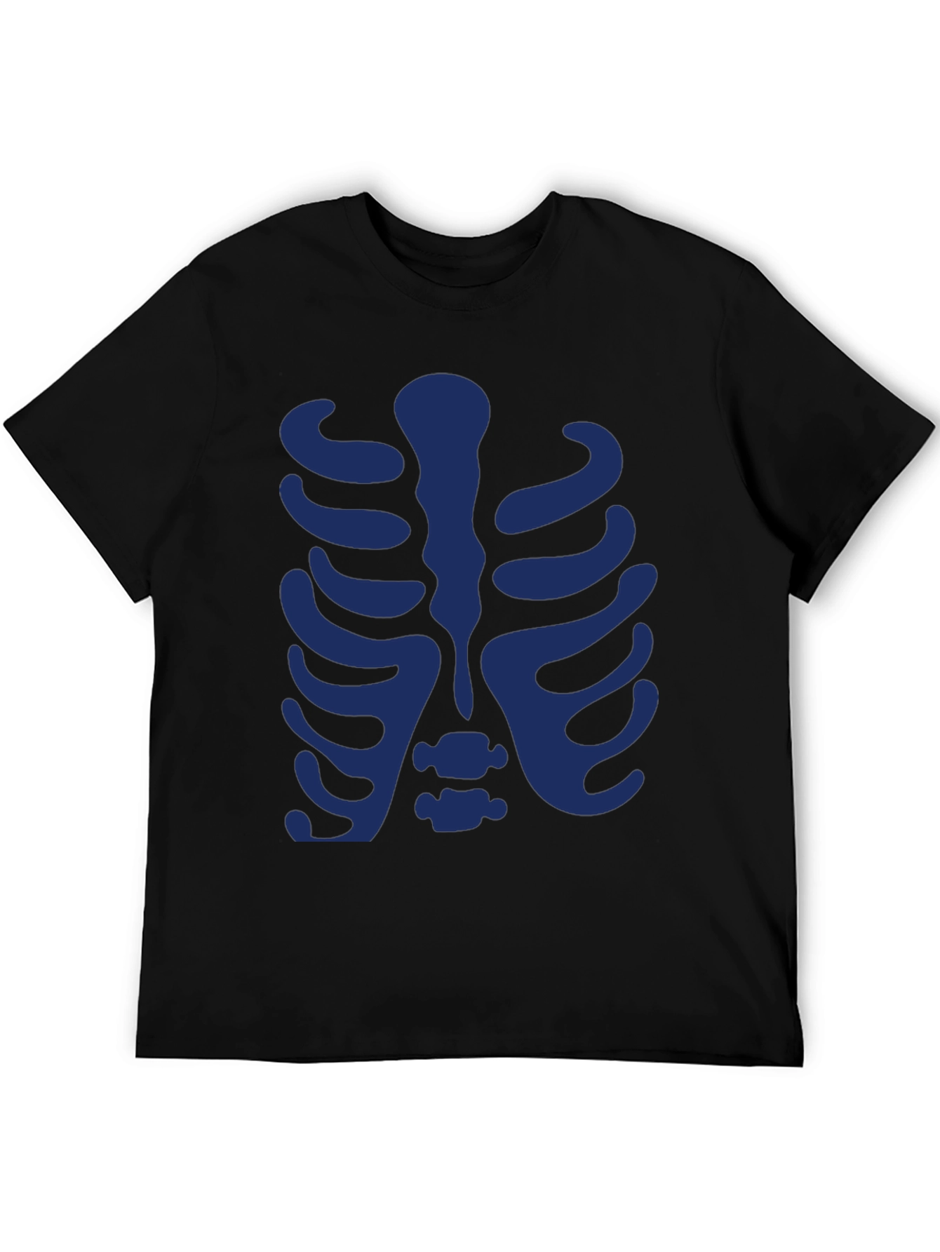 Skeleton Rib Cage Graphic Tee - Black