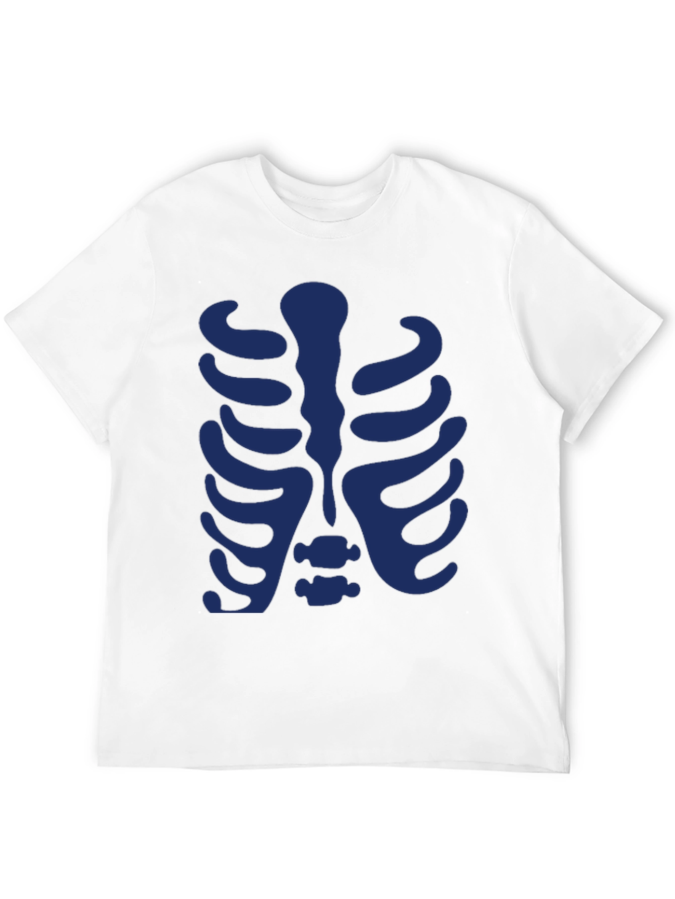 Skeleton Rib Cage Graphic Tee - Black