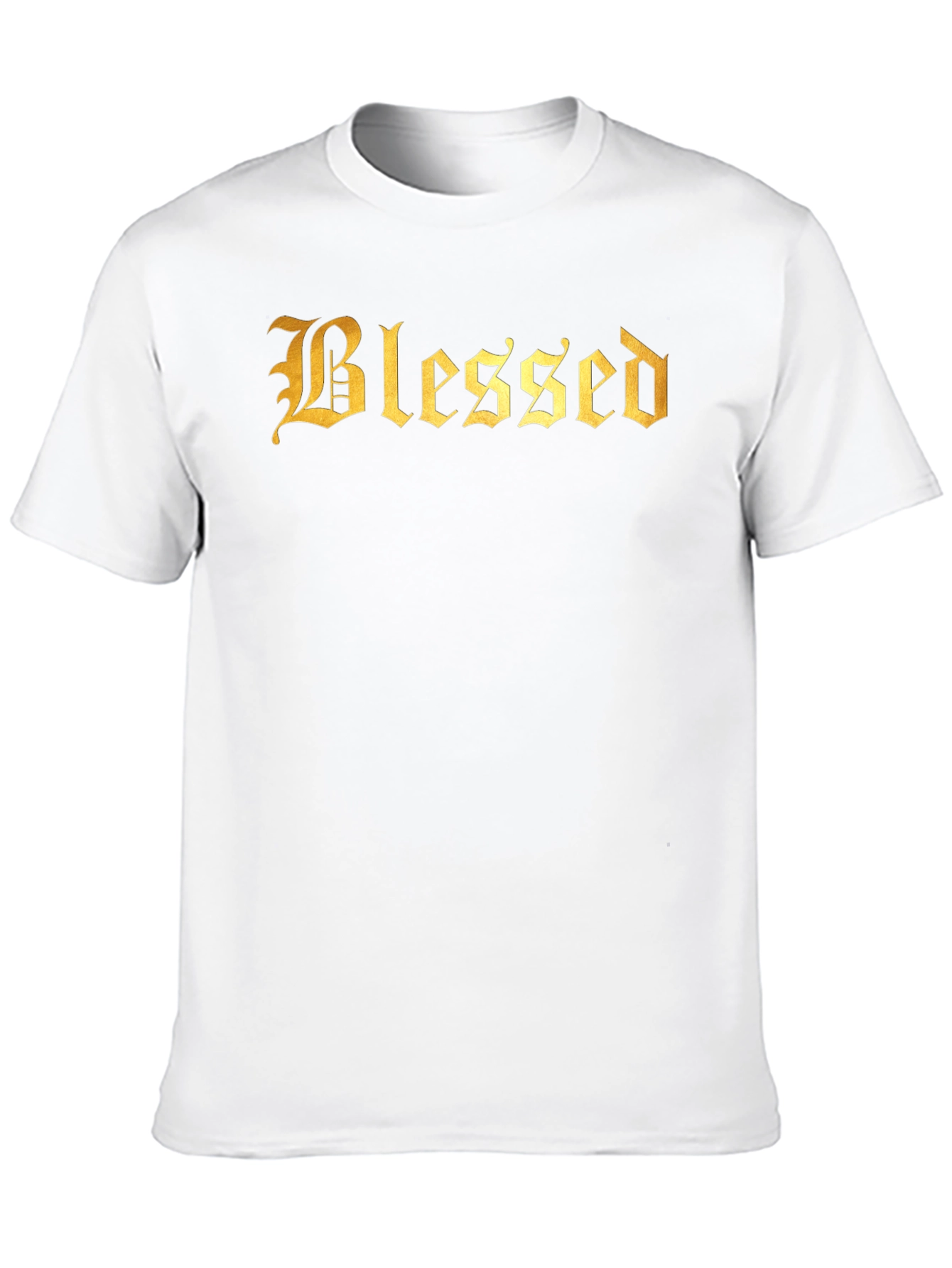 Blessed Gold Graphic Black T-Shirt