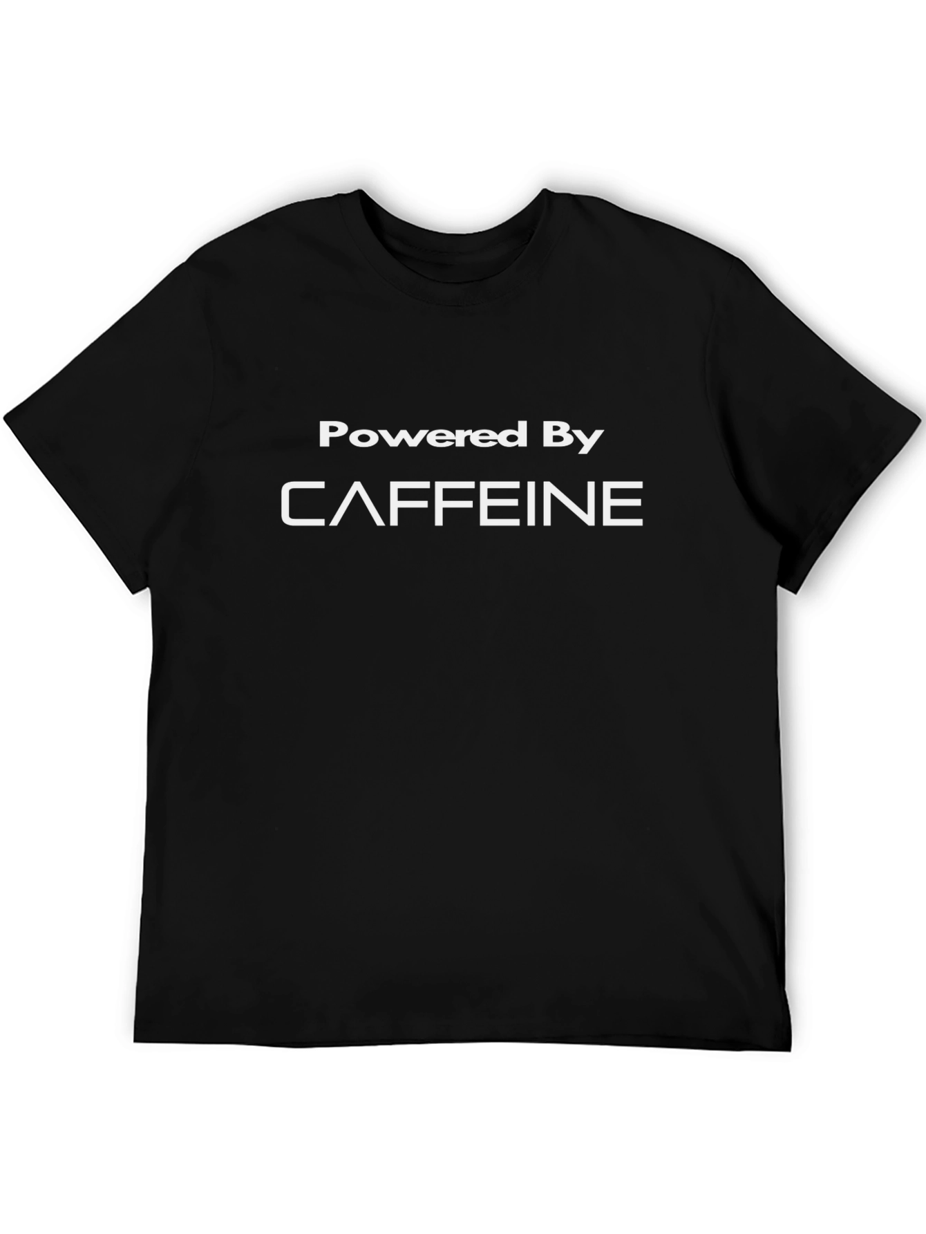 Powered by Caffeine T-Shirt - Black Cotton Tee